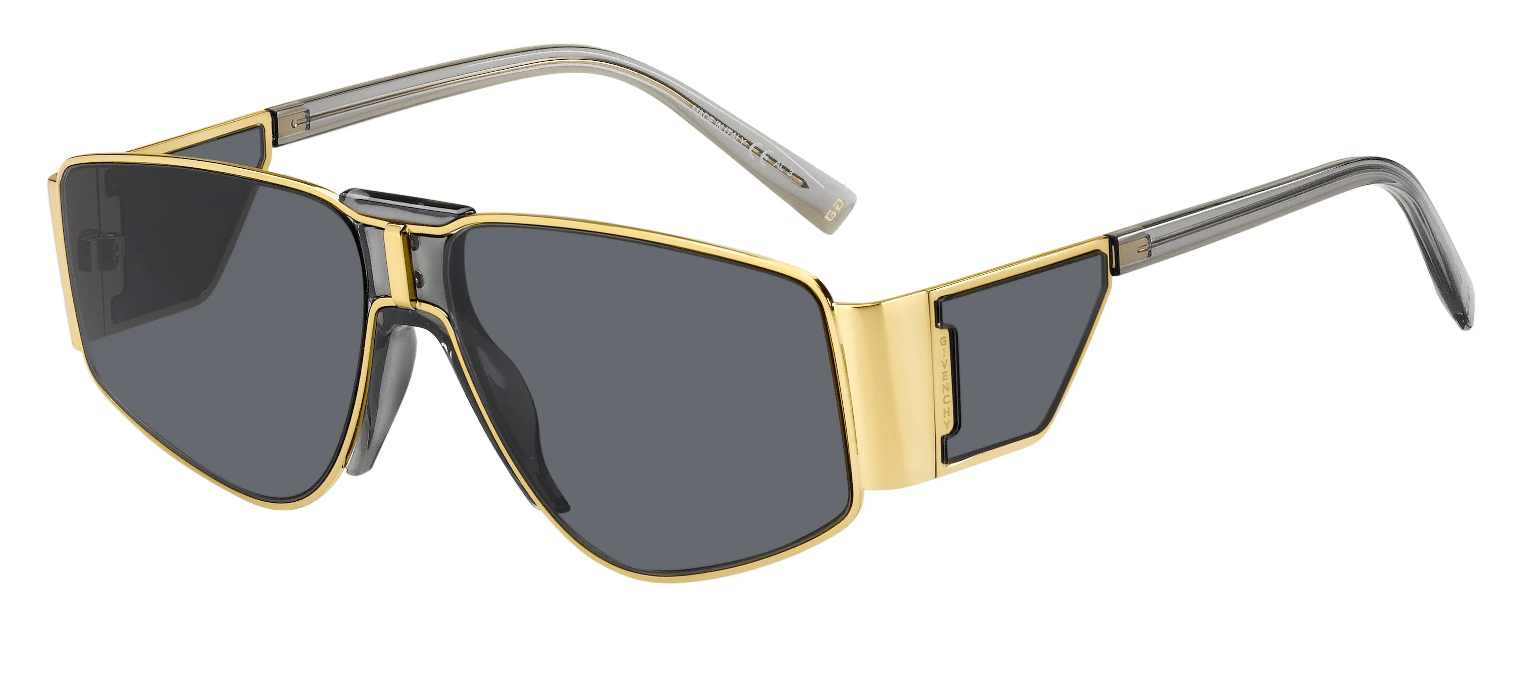 Givenchy GV 7166/S 2F7/IR Occhiali da sole Metallo Oro Grigio Squadrata Normale - immagine 1