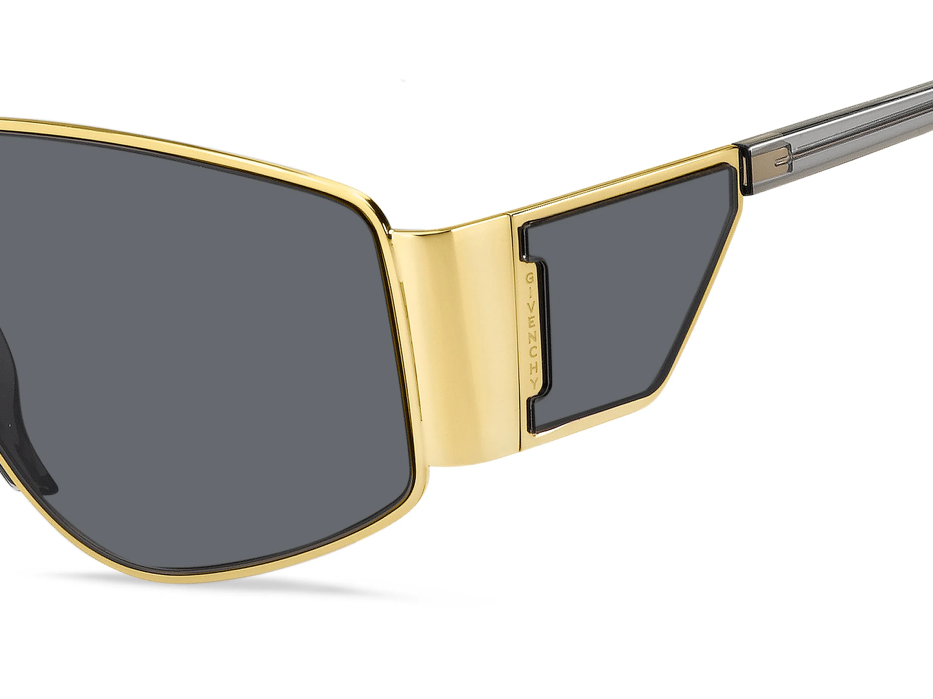 Givenchy GV 7166/S 2F7/IR Occhiali da sole Metallo Oro Grigio Squadrata Normale - immagine 3