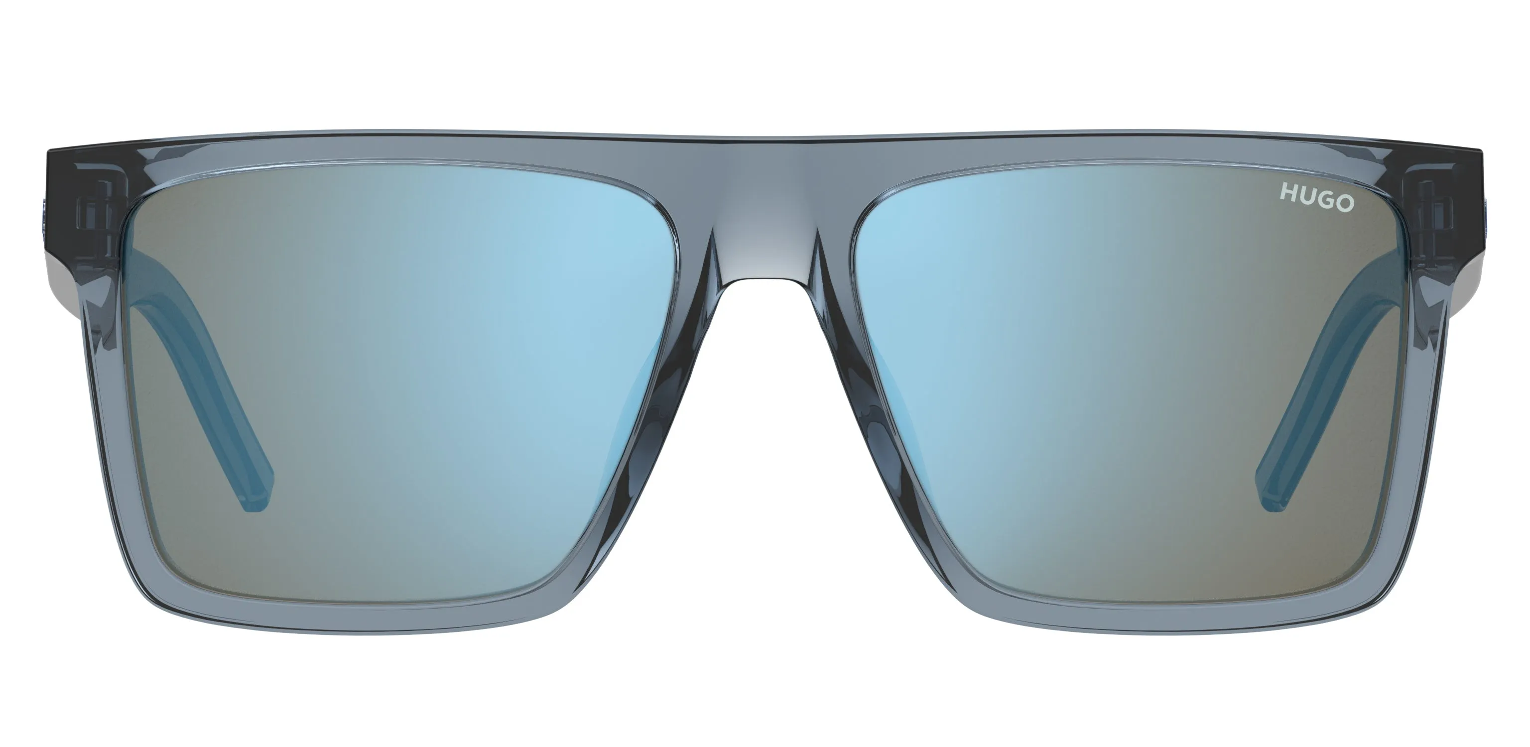 Hugo Boss HG 1069/S PJP/3J Occhiali da sole Plastica Blu Blu Squadrata Normale Specchiato - immagine 2