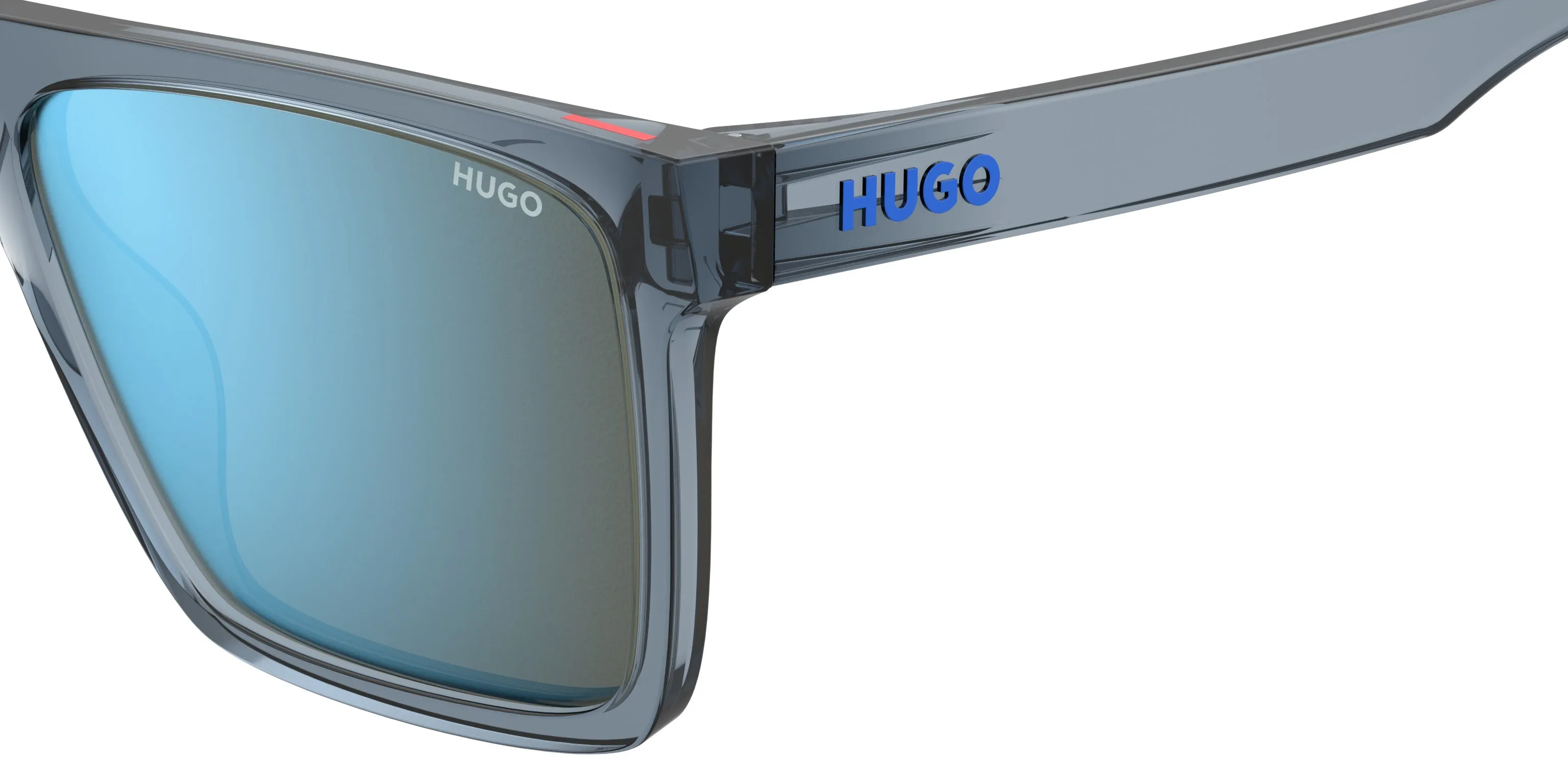 Hugo Boss HG 1069/S PJP/3J Occhiali da sole Plastica Blu Blu Squadrata Normale Specchiato - immagine 3