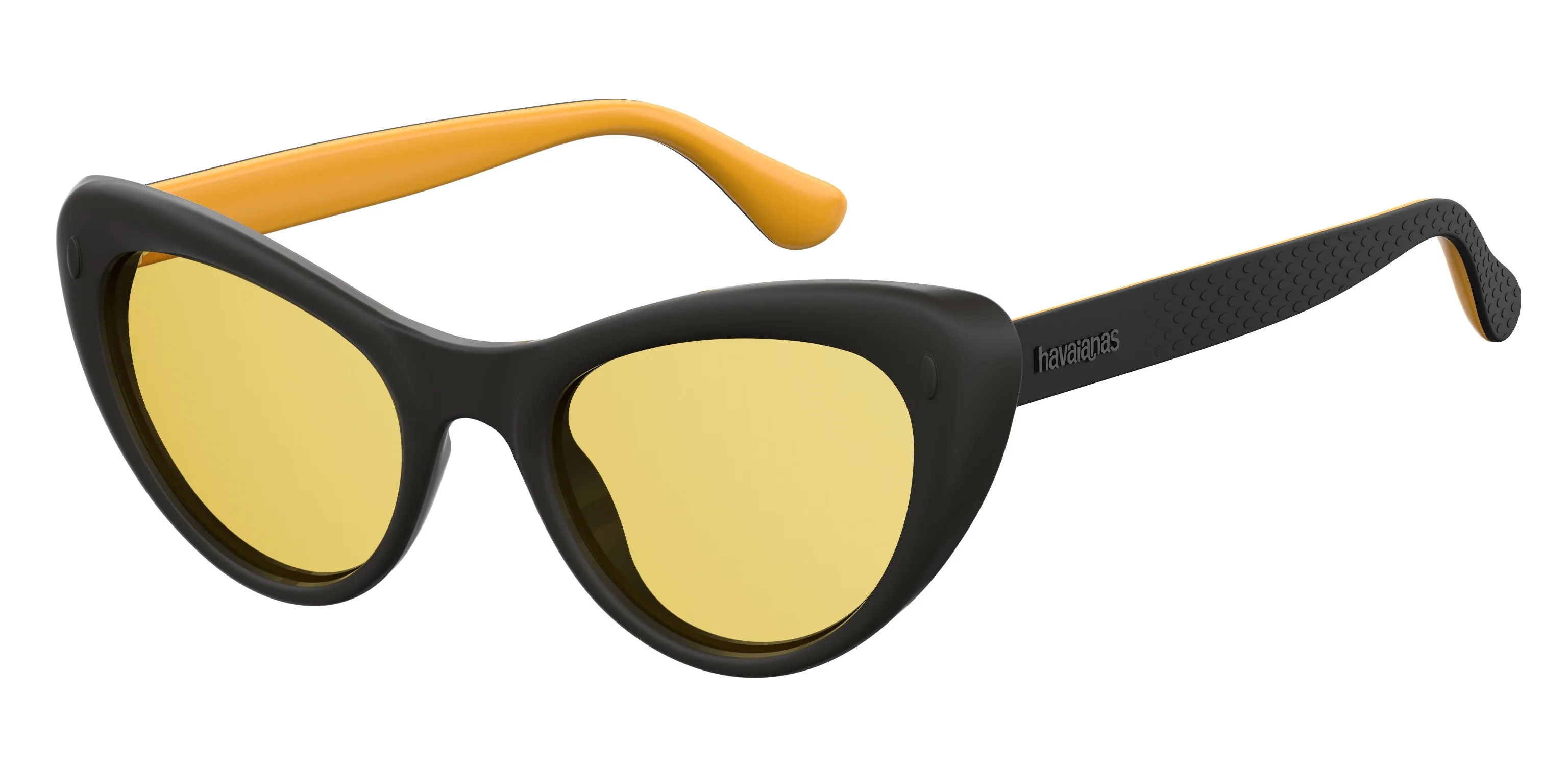 Havaianas CONCHAS 807/HO Occhiali da sole Plastica Nero Giallo Cat Eye Normale - immagine 1