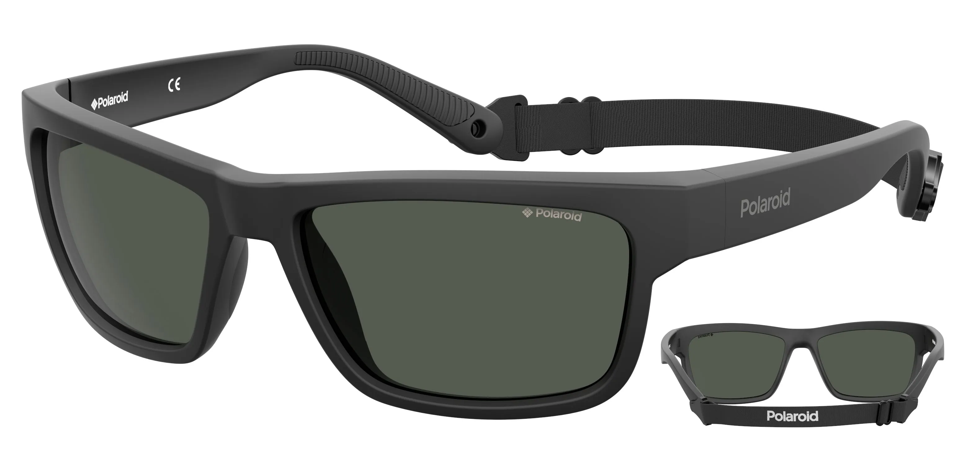 Polaroid PLD 7031/S 807/M9 Occhiali da sole Nylon Nero Grigio Squadrata Polarizzata - immagine 1