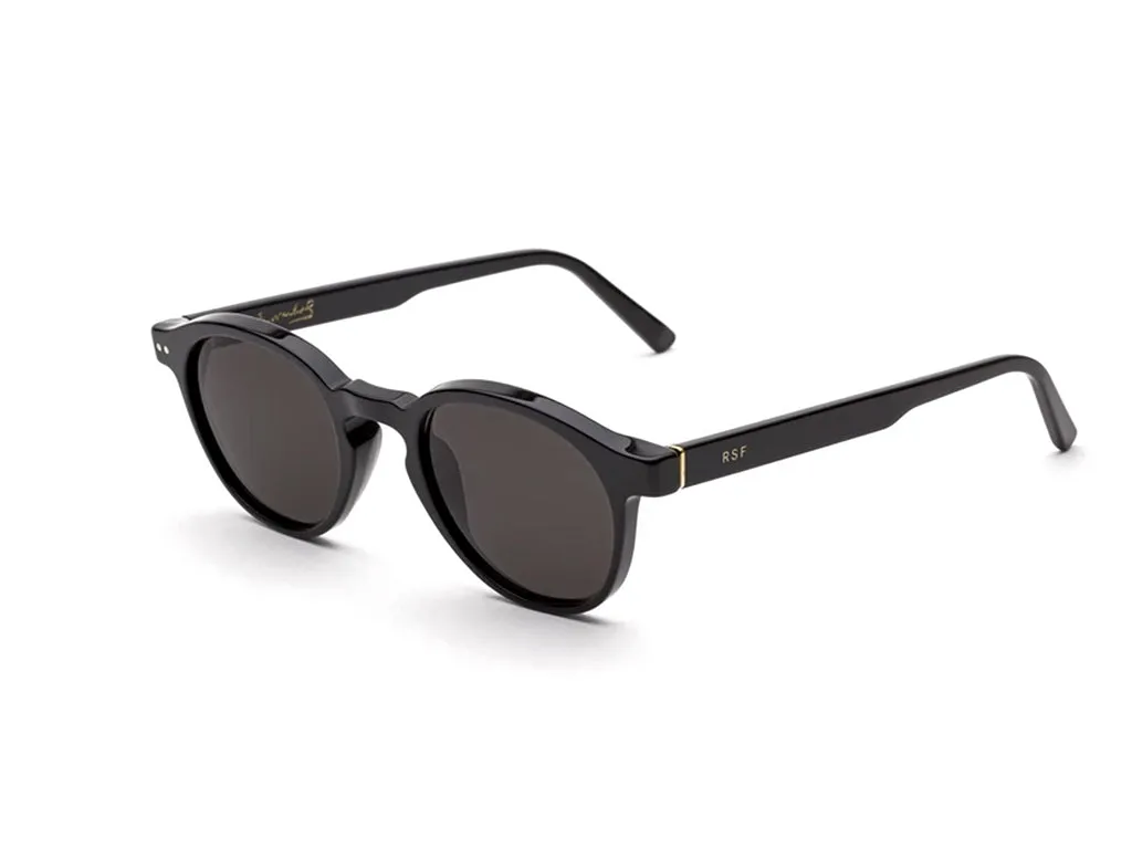 Retrosuperfuture 0Q7 THE WARHOL BLACK Occhiali da sole Acetato Nero Nero Rotonda - immagine 1