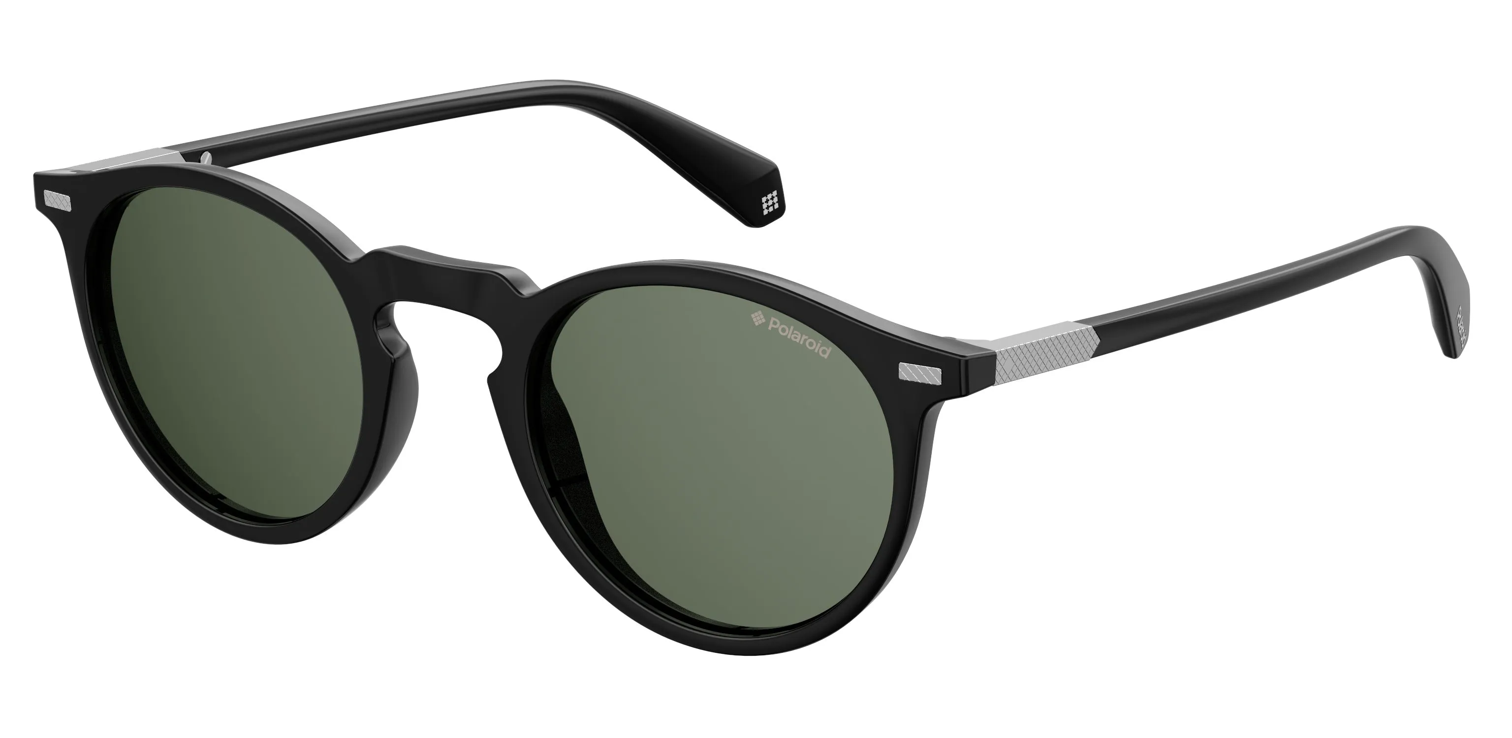 Polaroid PLD 2086/S 807/UC Occhiali da sole Plastica Nero Verde Rotonda Polarizzata - immagine 1