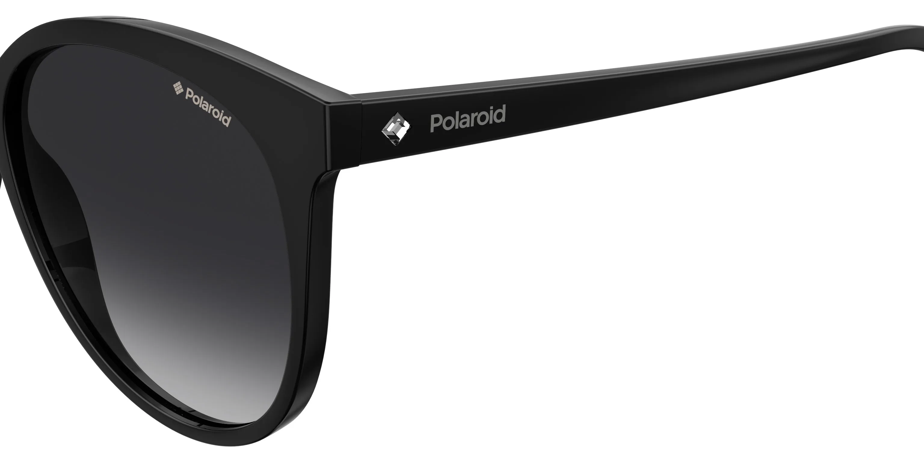 Polaroid PLD 4086/S 807/WJ Occhiali da sole Plastica Nero Grigio Rotonda Polarizzata Sfumato - immagine 3