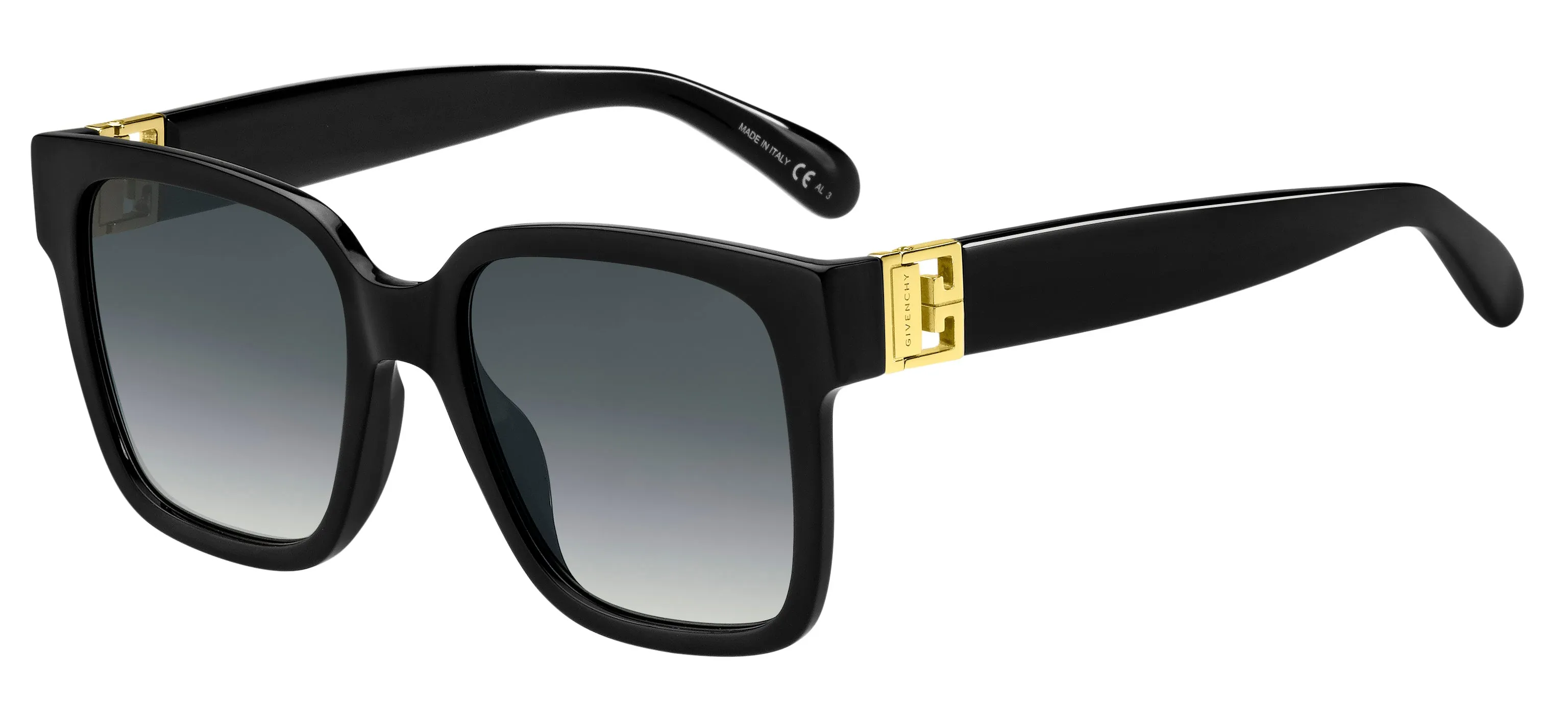 Givenchy GV 7141/G/S 807/9O Occhiali da sole Acetato Nero Grigio Squadrata Normale Sfumato - immagine 1