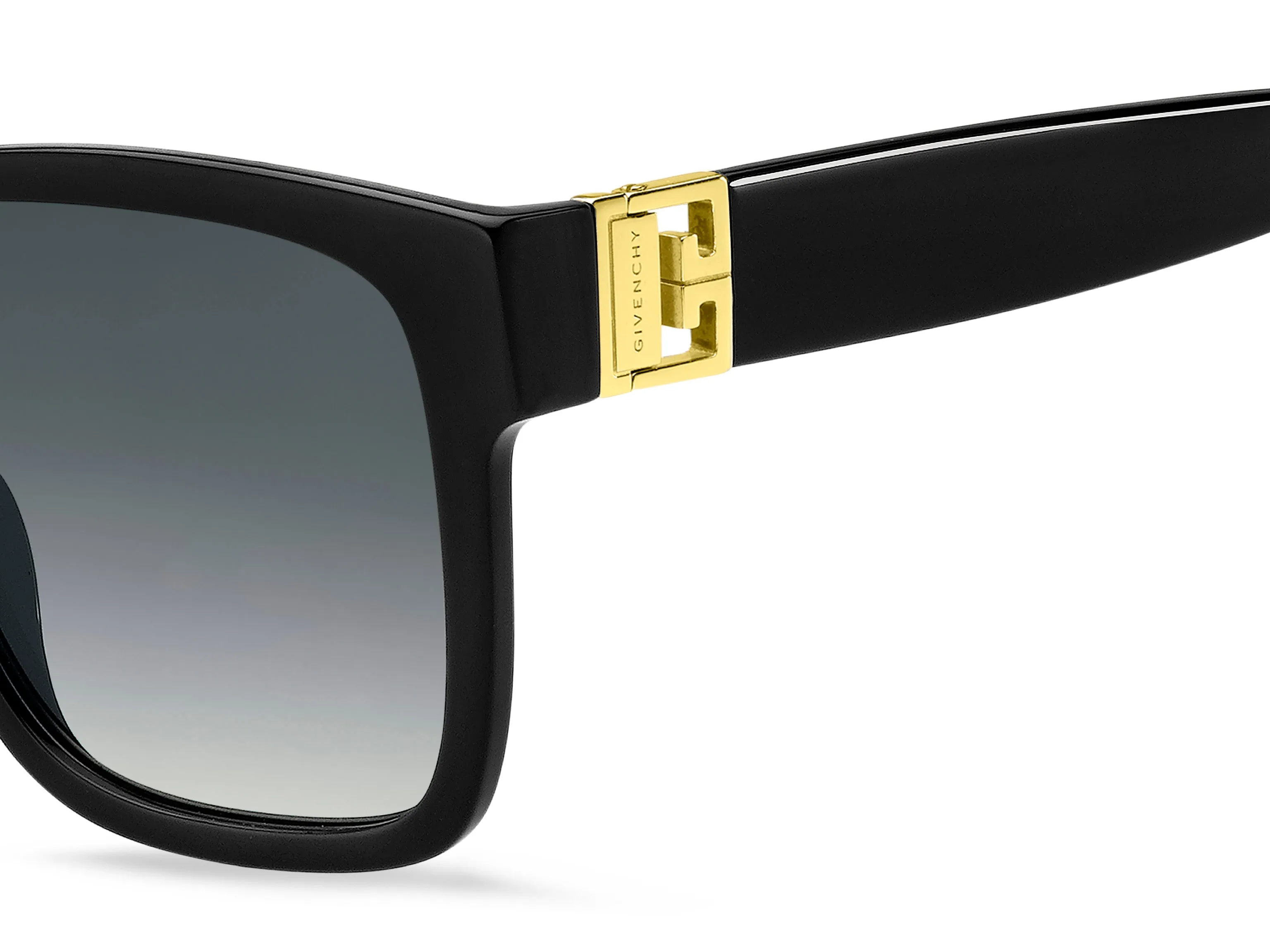 Givenchy GV 7141/G/S 807/9O Occhiali da sole Acetato Nero Grigio Squadrata Normale Sfumato - immagine 3