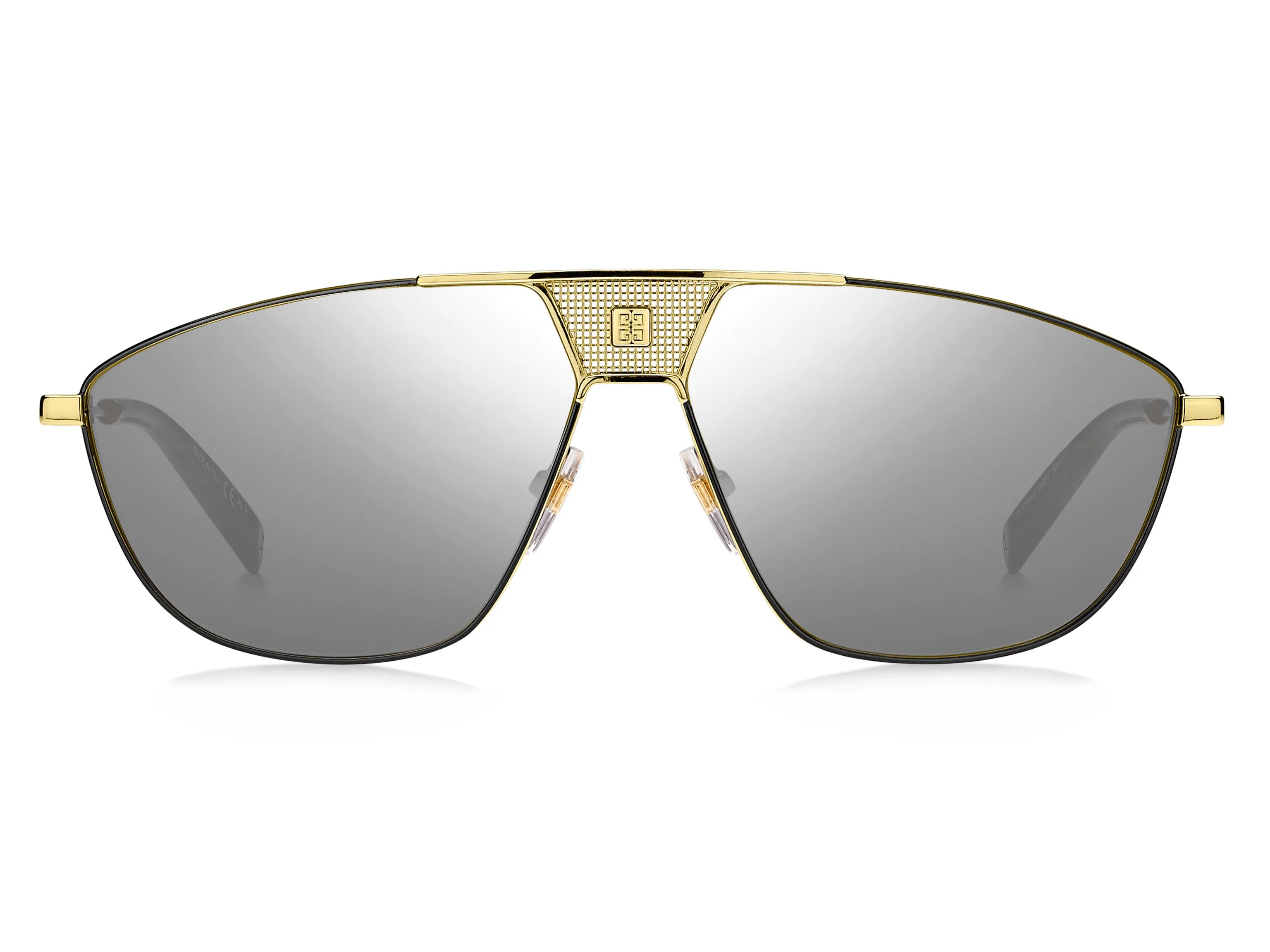 Givenchy GV 7163/S J5G/T4 Occhiali da sole Metallo Oro Grigio Squadrata Normale Specchiato - immagine 2