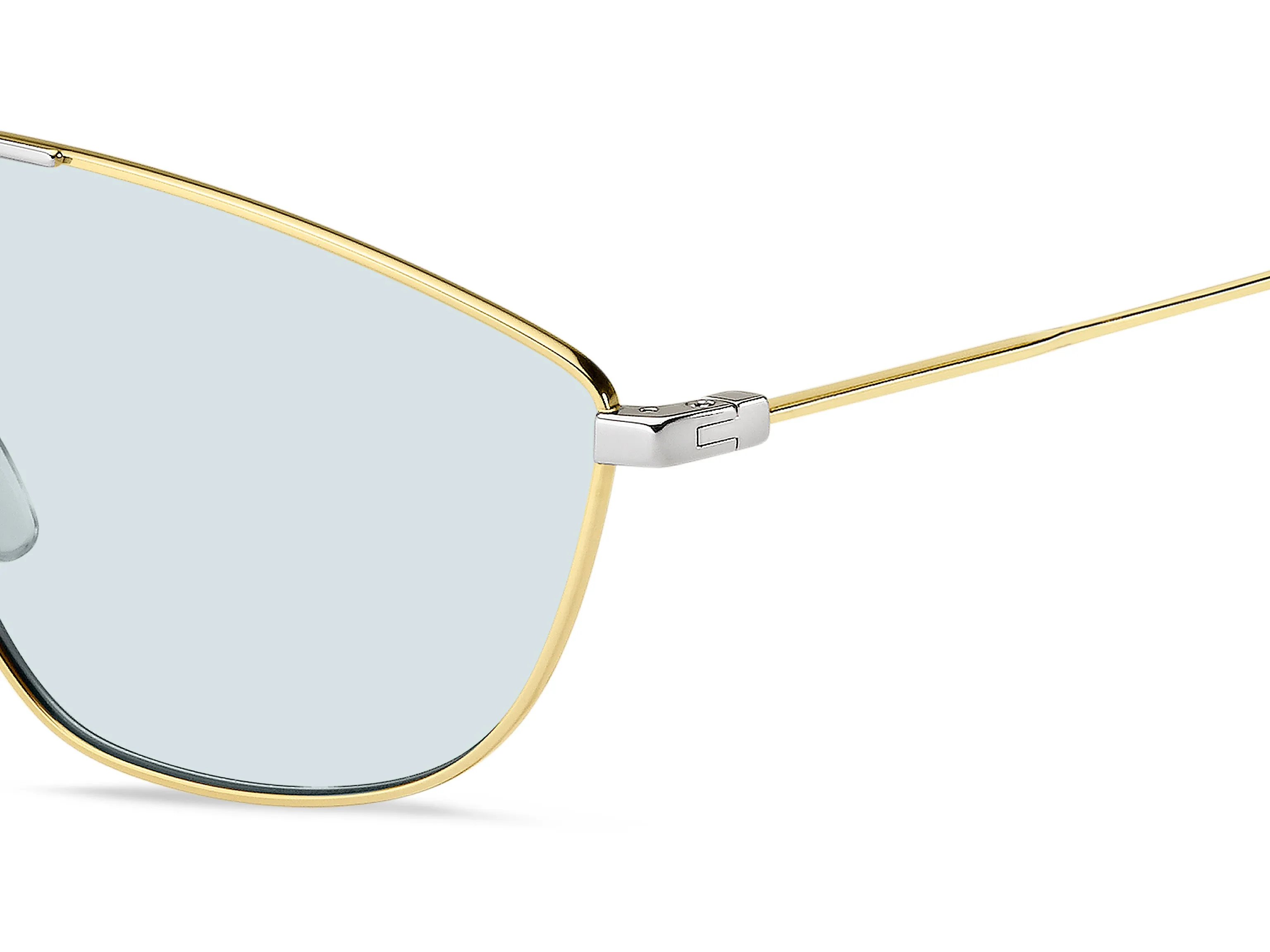 Givenchy GV 7163/S B1Z/QZ Occhiali da sole Metallo Oro Blu Squadrata Normale - immagine 3