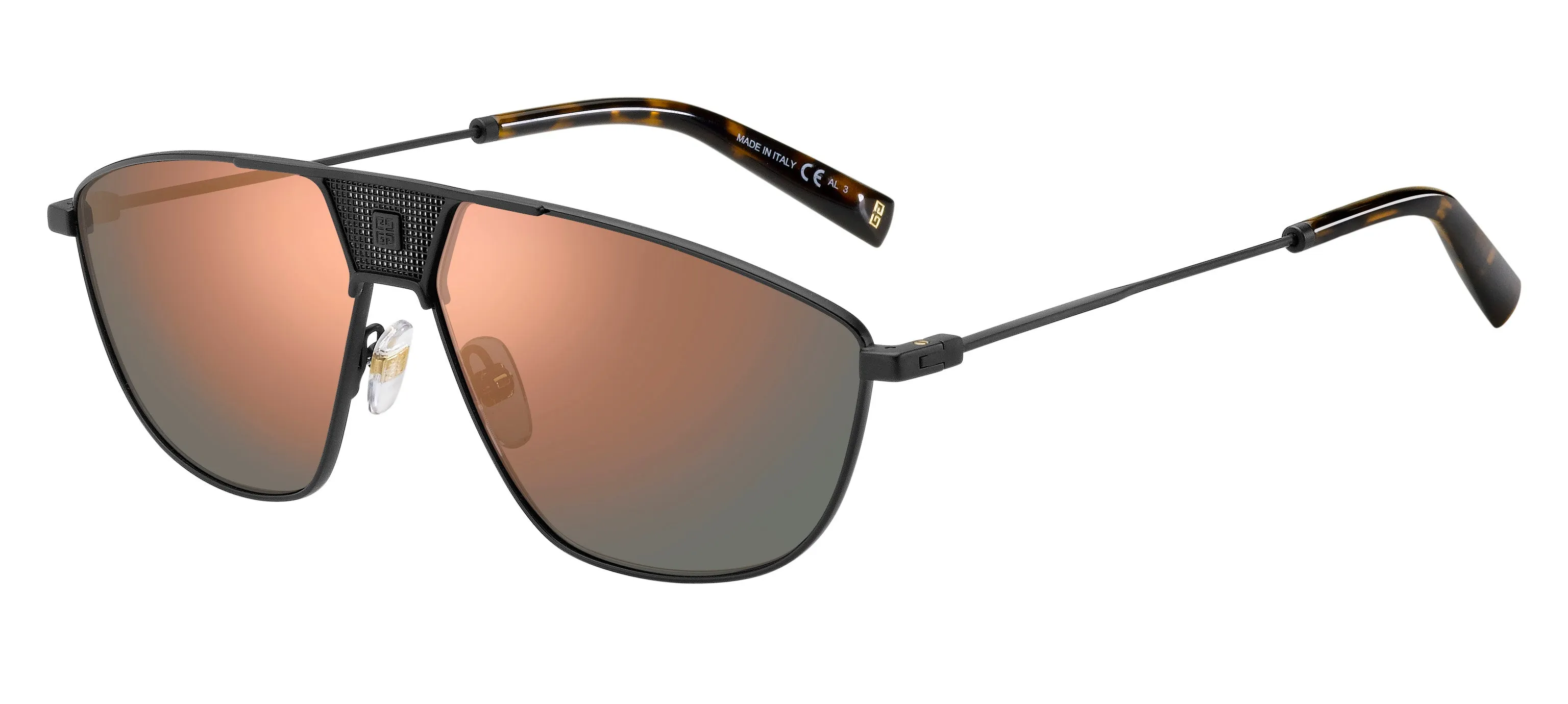 Givenchy GV 7163/S 807/JO Occhiali da sole Metallo Nero Grigio Squadrata Normale Specchiato - immagine 1