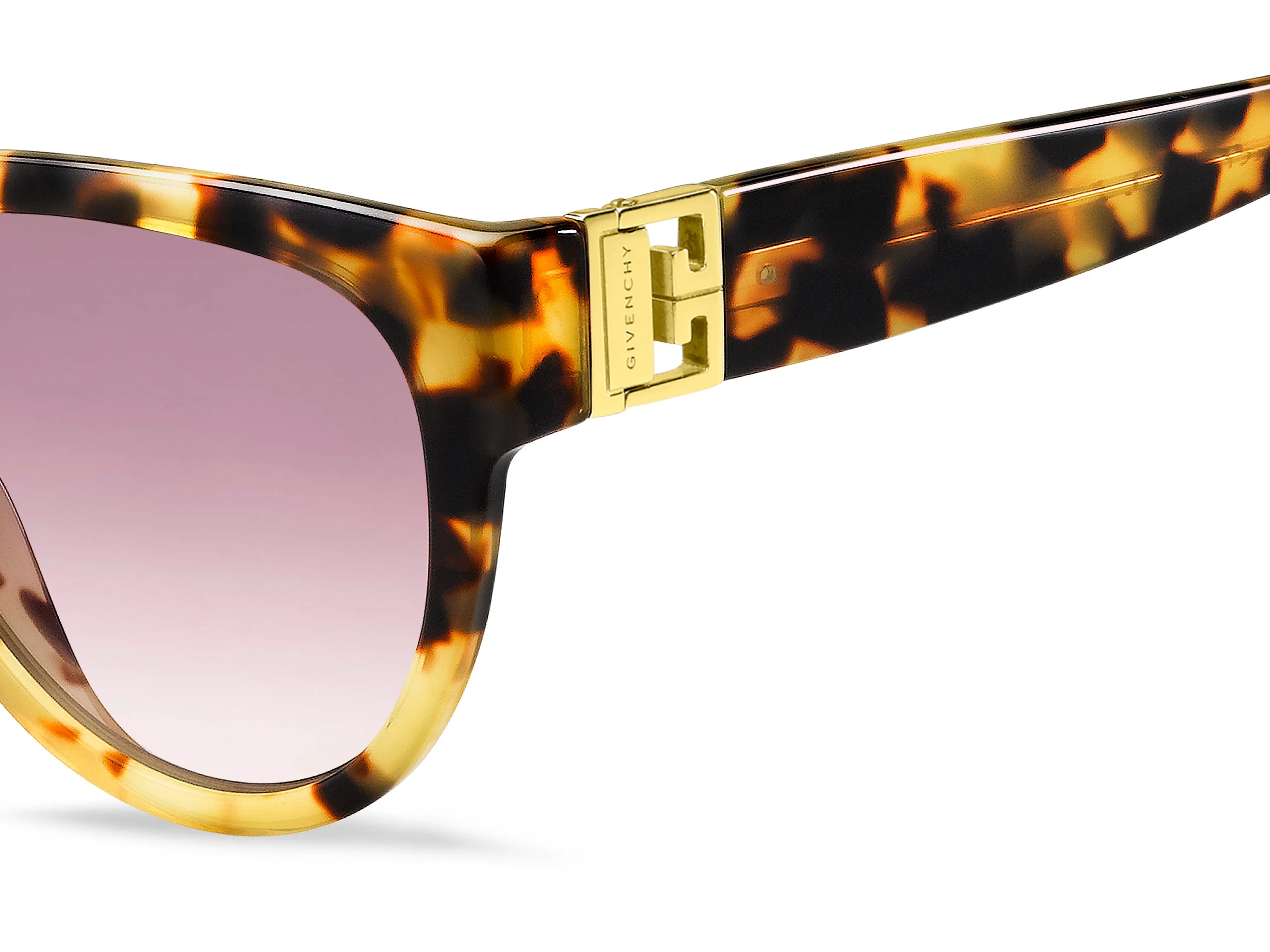 Givenchy GV 7155/G/S SX7/VT Occhiali da sole Acetato Havana Rosa Rotonda Normale Sfumato - immagine 3