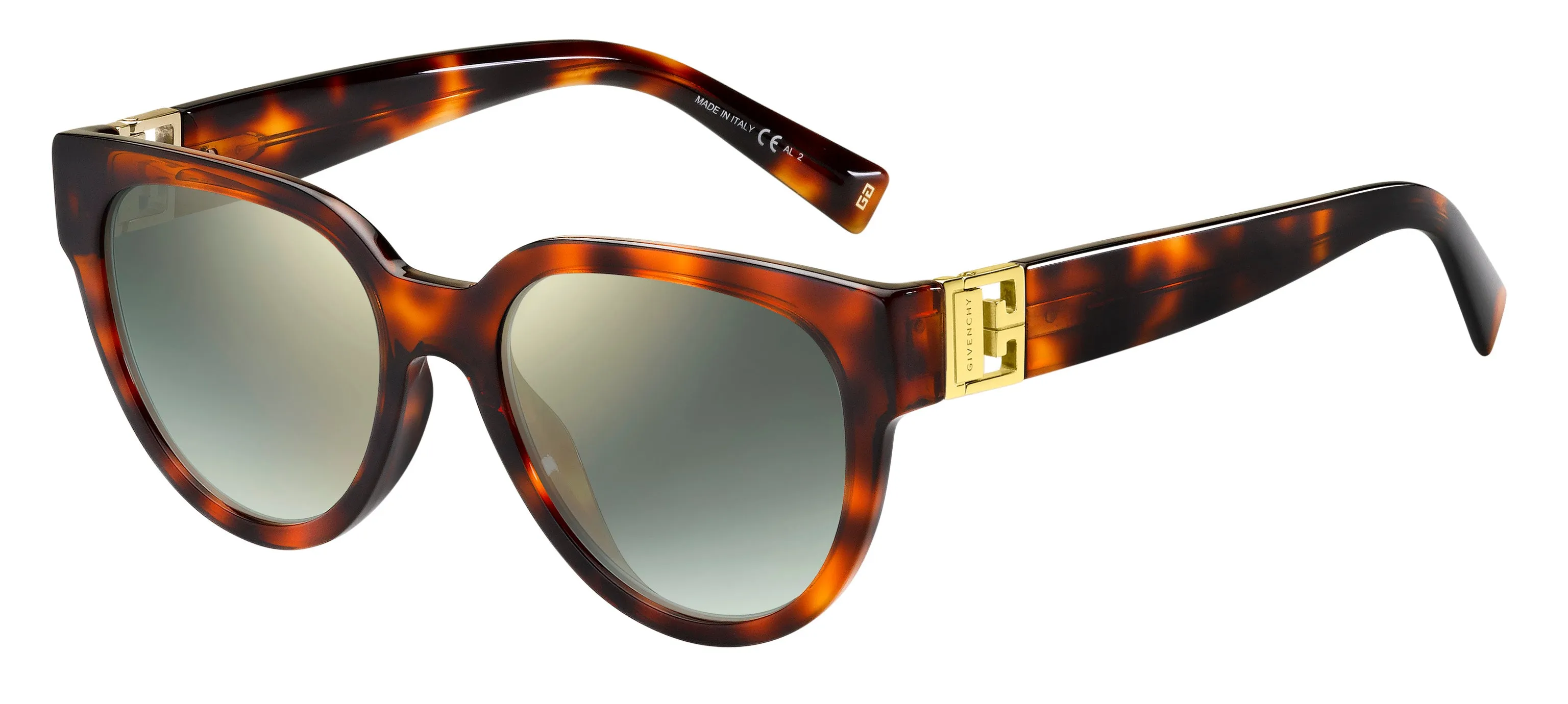 Givenchy GV 7155/G/S 0UC/EZ Occhiali da sole Acetato Havana Grigio Rotonda Normale Sfumato - immagine 1