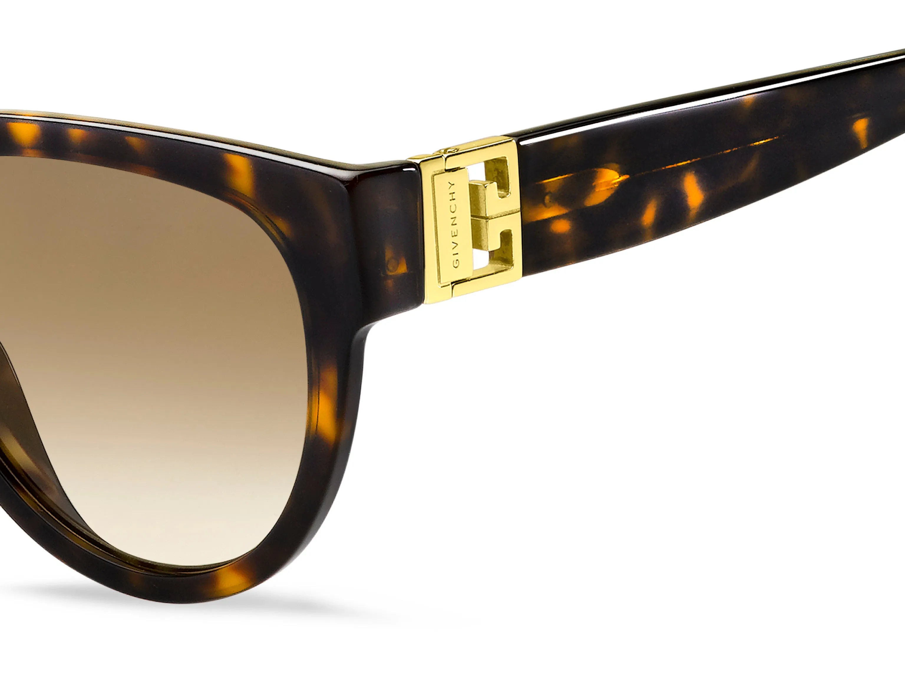Givenchy GV 7155/G/S 086/HA Occhiali da sole Acetato Havana Marrone Rotonda Normale Sfumato - immagine 3