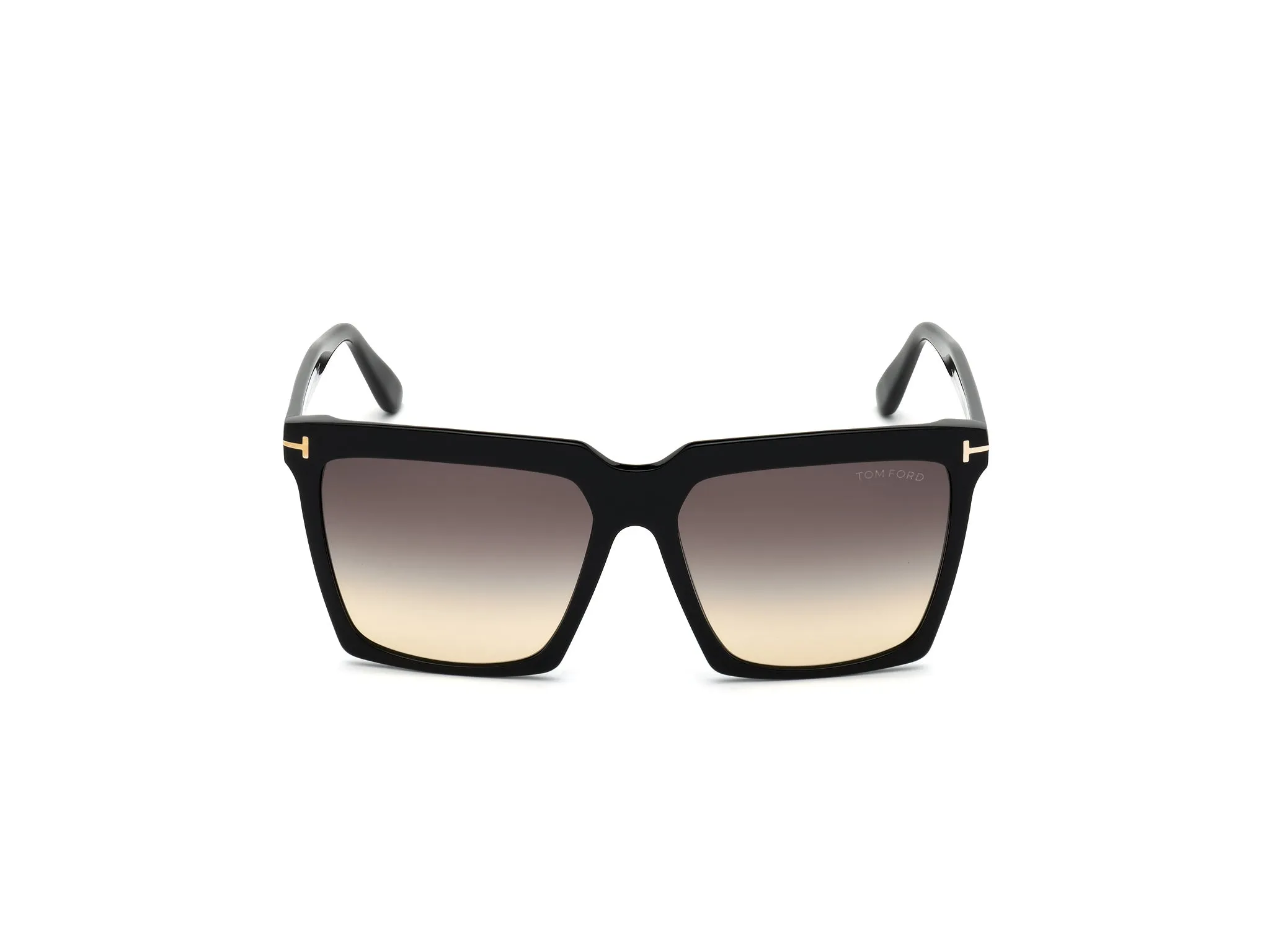 TOM FORD FT0764 SABRINA-02 01B Occhiali da sole Acetato Nero Grigio Squadrata Normale Sfumato - immagine 2