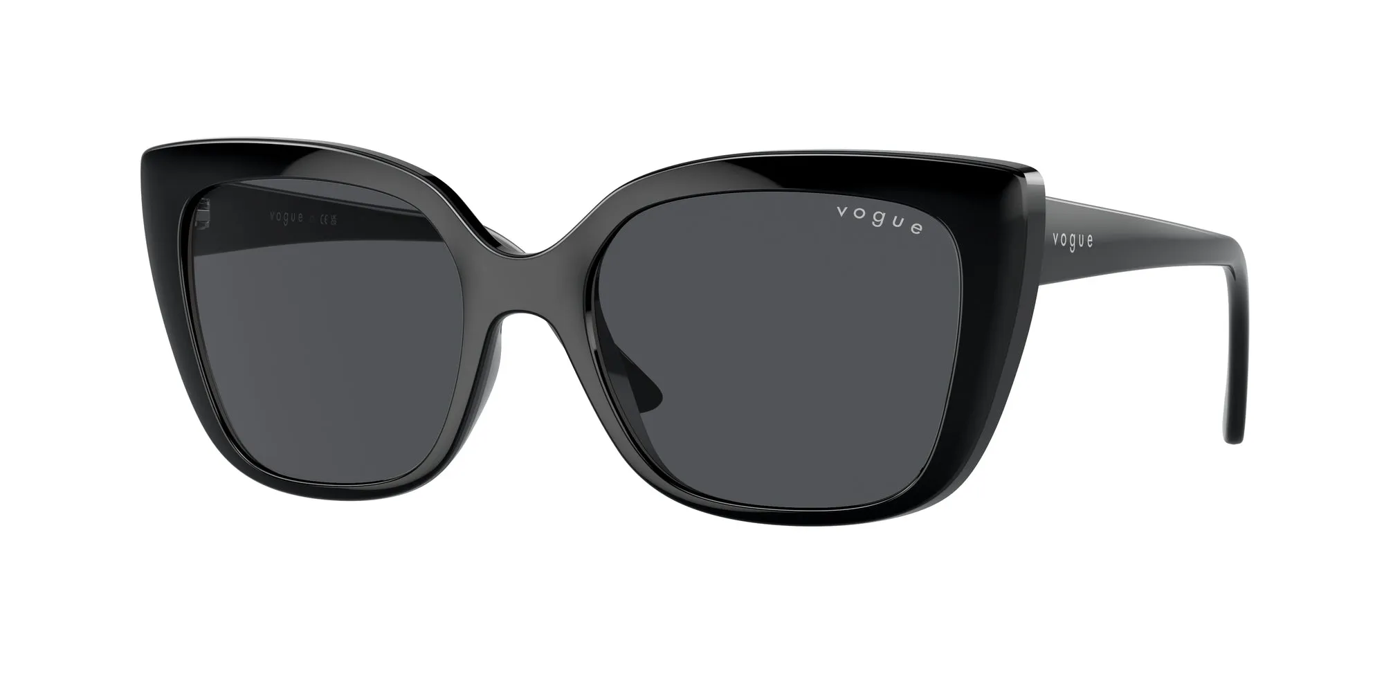 VOGUE EYEWEAR VO5337S W44/87 Occhiali da sole Iniettato Nero Grigio Squadrata Normale - immagine 1