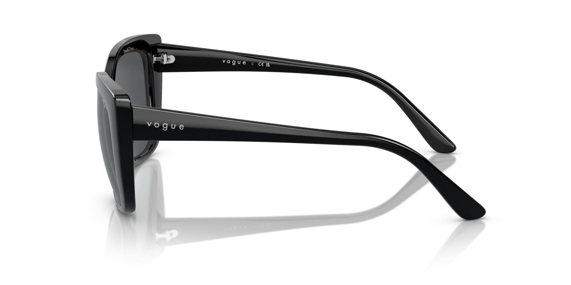 VOGUE EYEWEAR VO5337S W44/87 Occhiali da sole Iniettato Nero Grigio Squadrata Normale - immagine 4