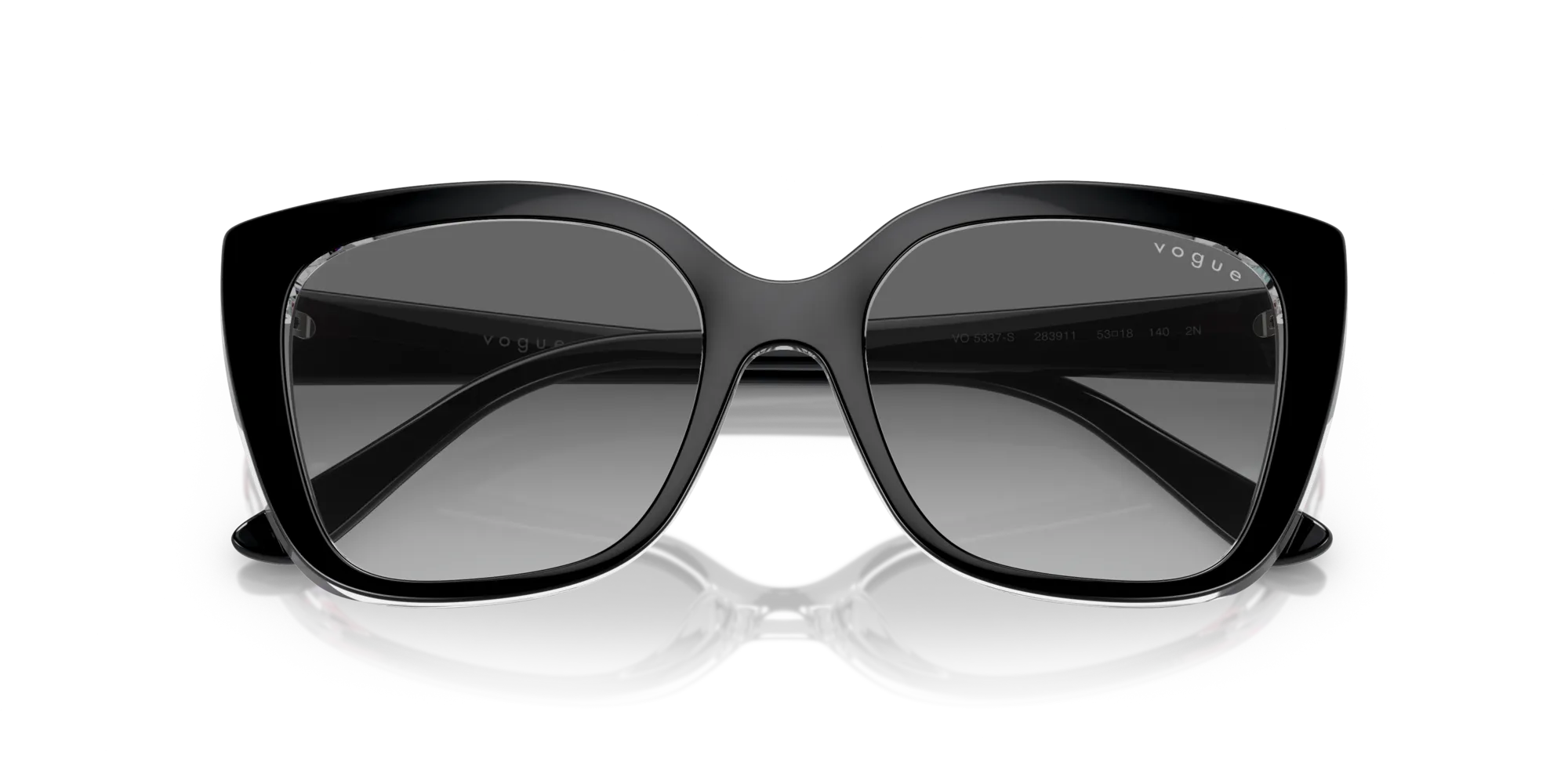 VOGUE EYEWEAR VO5337S 283911 Occhiali da sole Iniettato Nero Grigio Squadrata Normale Sfumato - immagine 2