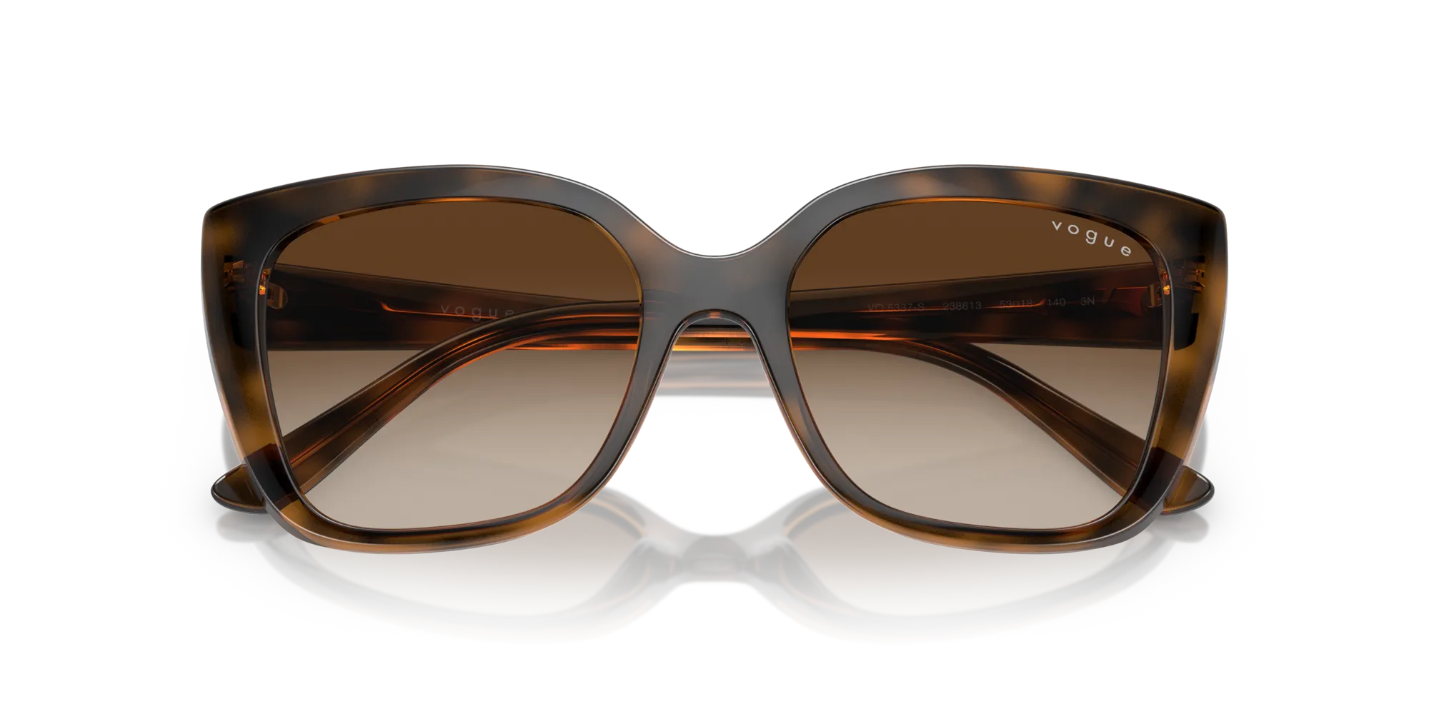 VOGUE EYEWEAR VO5337S 238613 Occhiali da sole Iniettato Marrone Marrone Squadrata Normale Sfumato - immagine 2