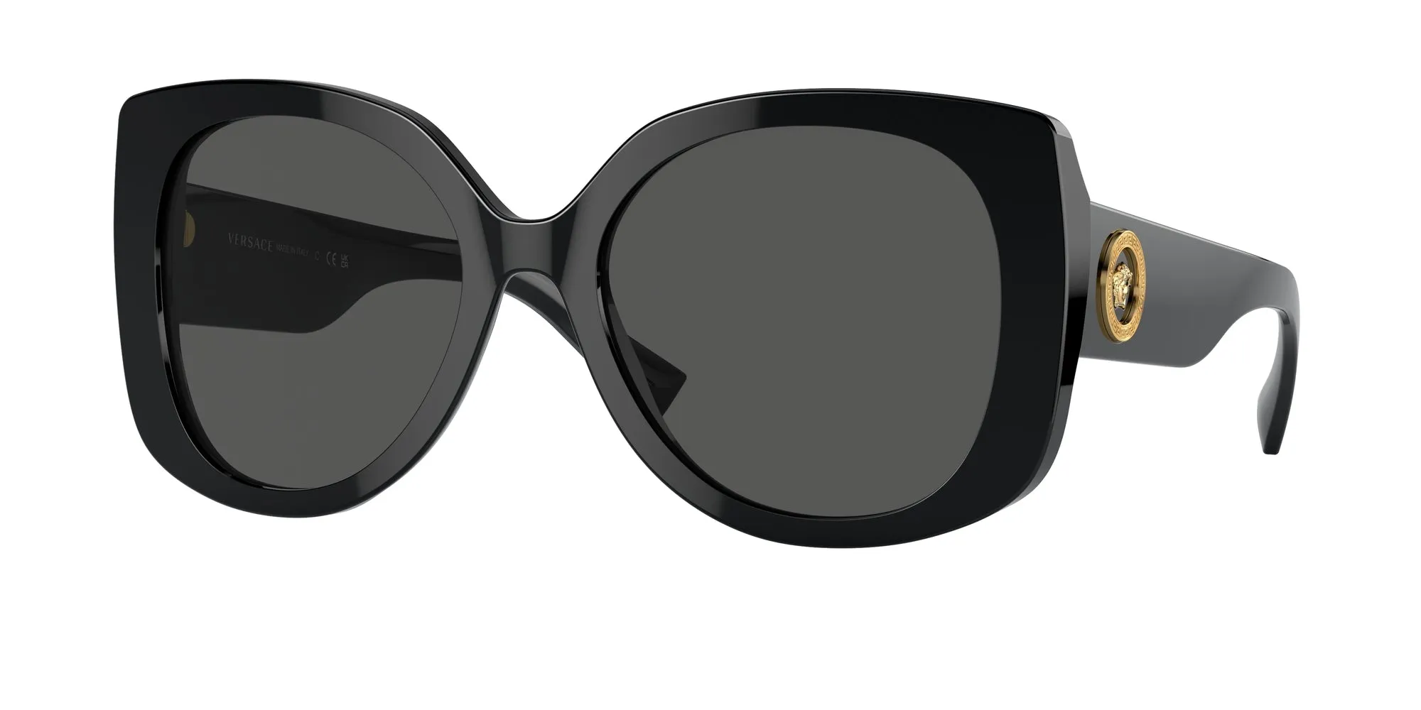 Versace VE4387 GB1/87 Occhiali da sole Acetato Nero Grigio Squadrata Normale - immagine 1