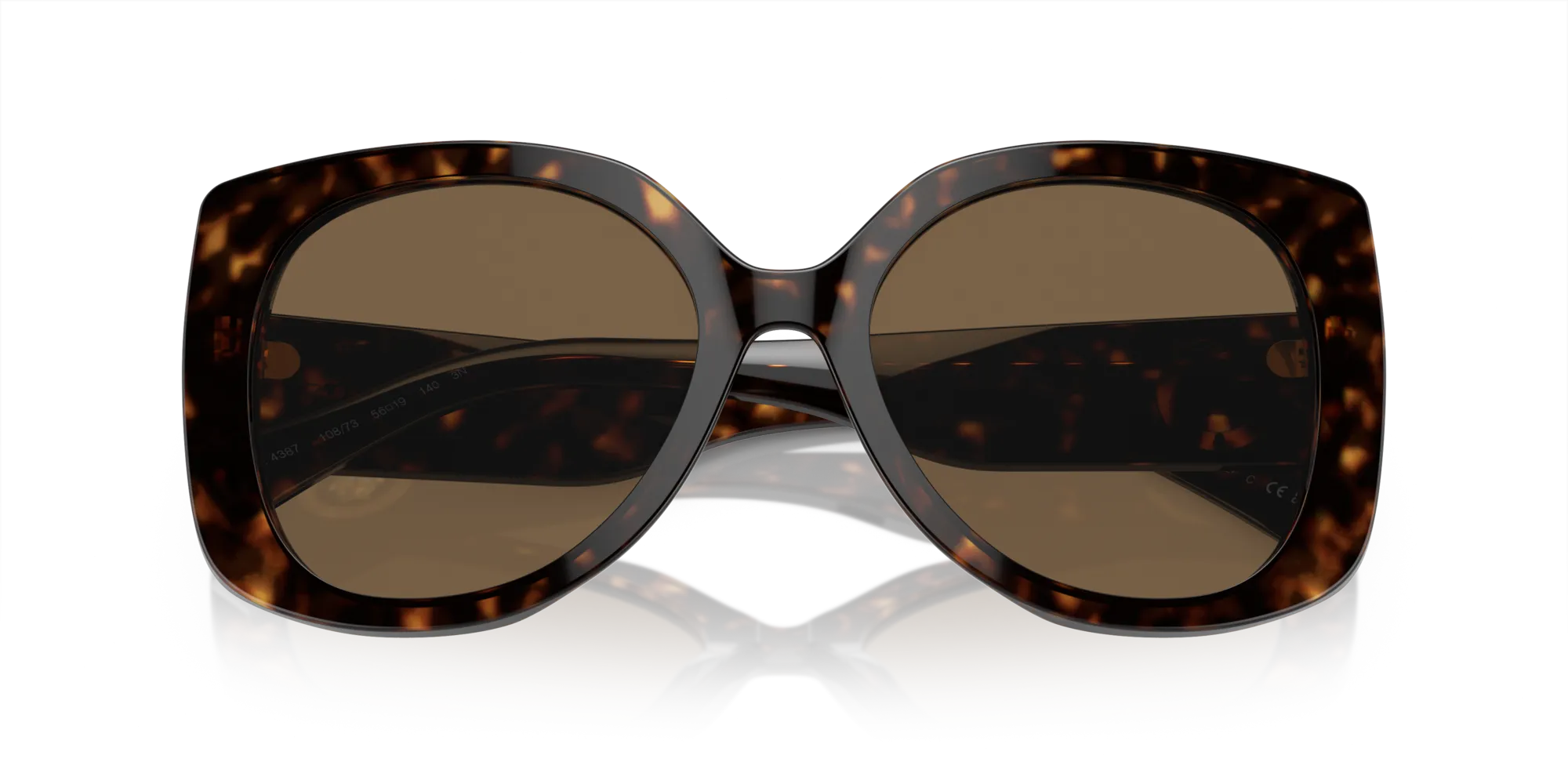 Versace VE4387 108/73 Occhiali da sole Acetato Tartaruga Marrone Squadrata Normale - immagine 2