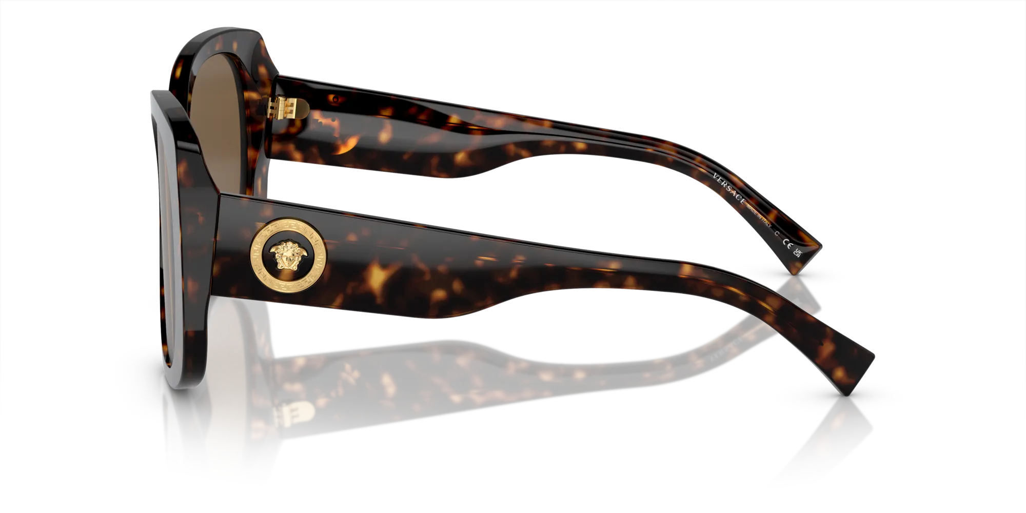 Versace VE4387 108/73 Occhiali da sole Acetato Tartaruga Marrone Squadrata Normale - immagine 4