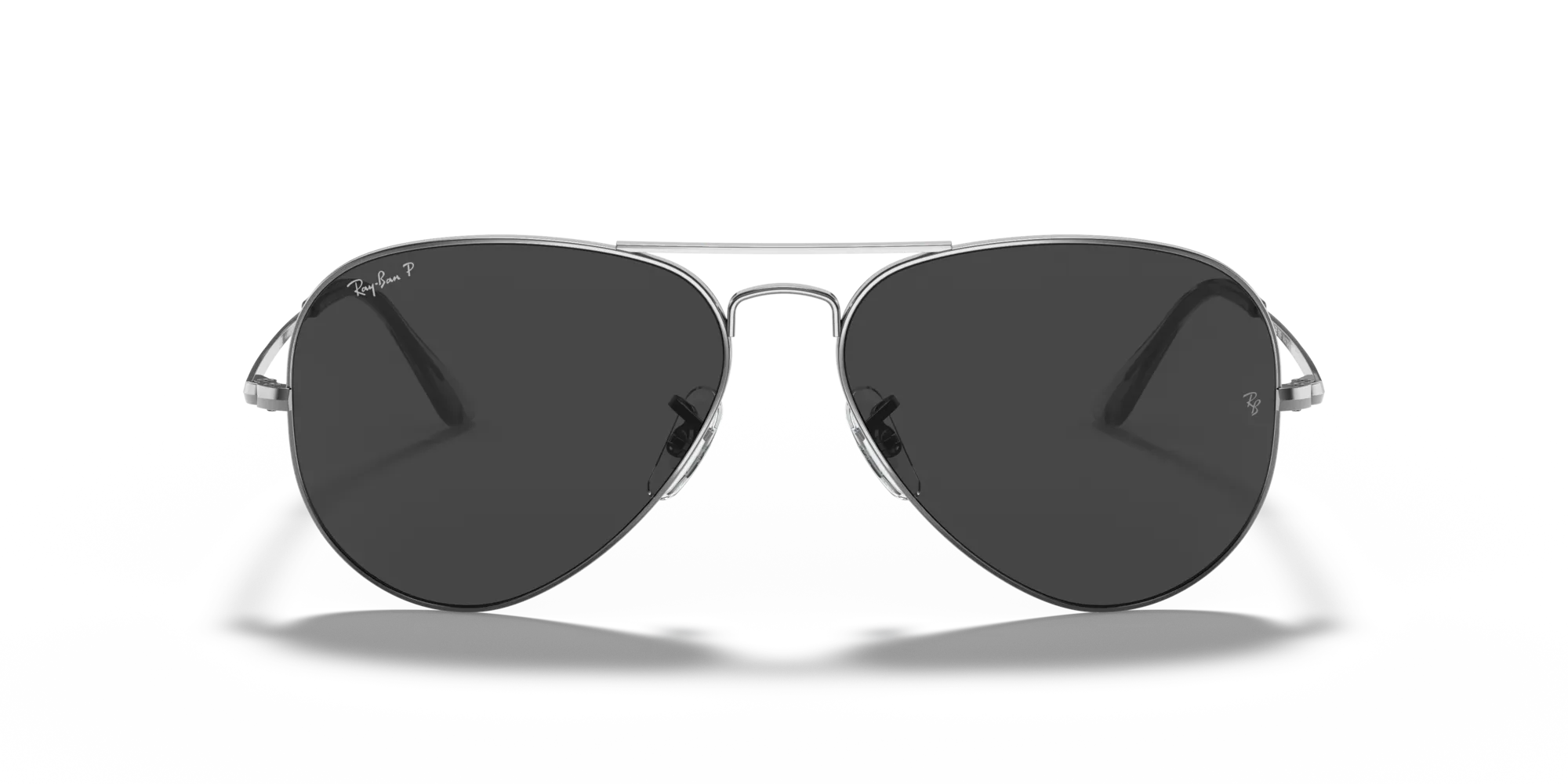 Ray - Ban RB3689 AVIATOR METAL II 004/48 Occhiali da sole Metallo Grigio Nero Pilot Polarizzata - immagine 3