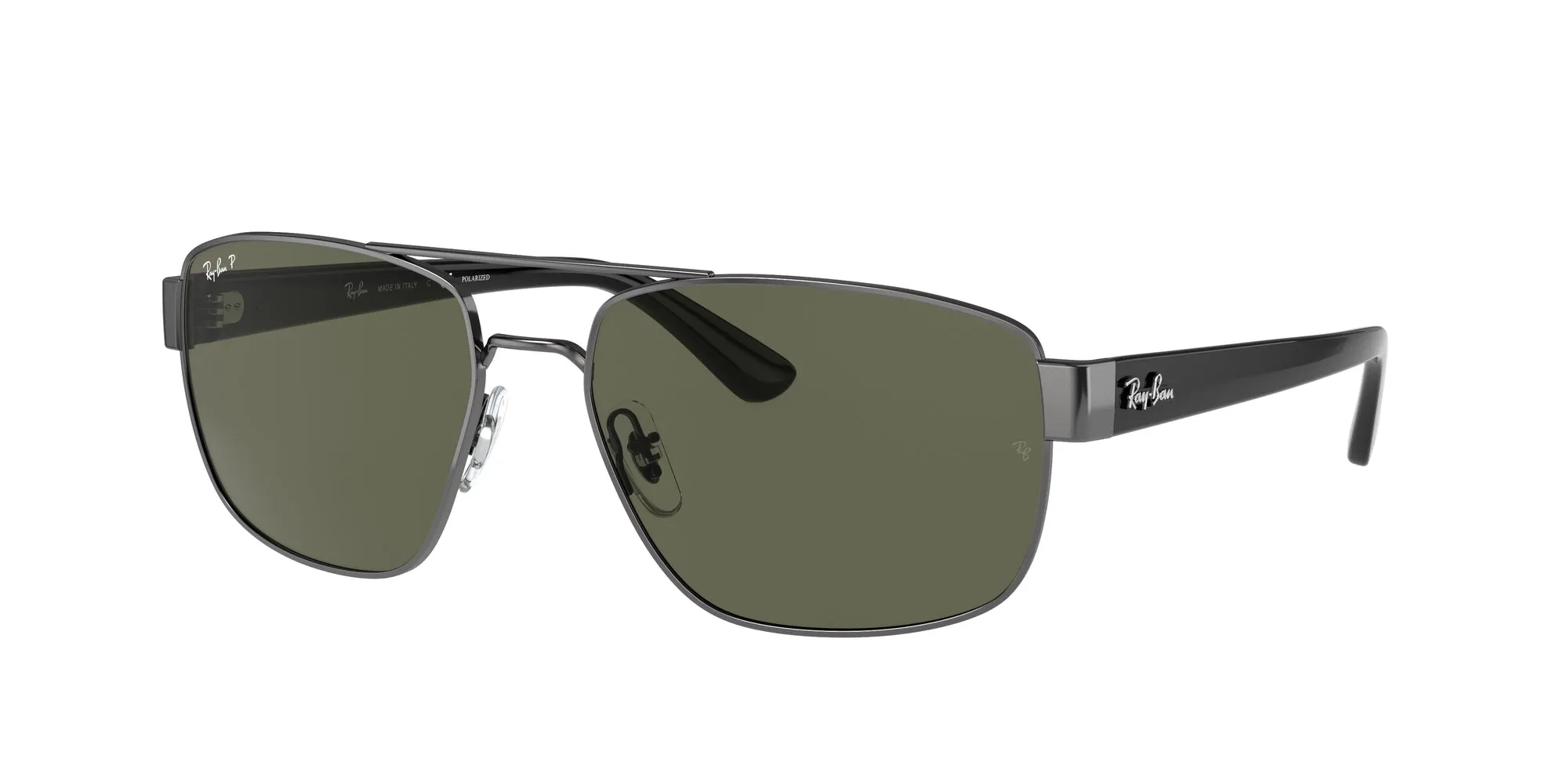 Ray - Ban RB3663 004/58 Occhiali da sole Metallo Grigio G15 Geometrica Polarizzata - immagine 1
