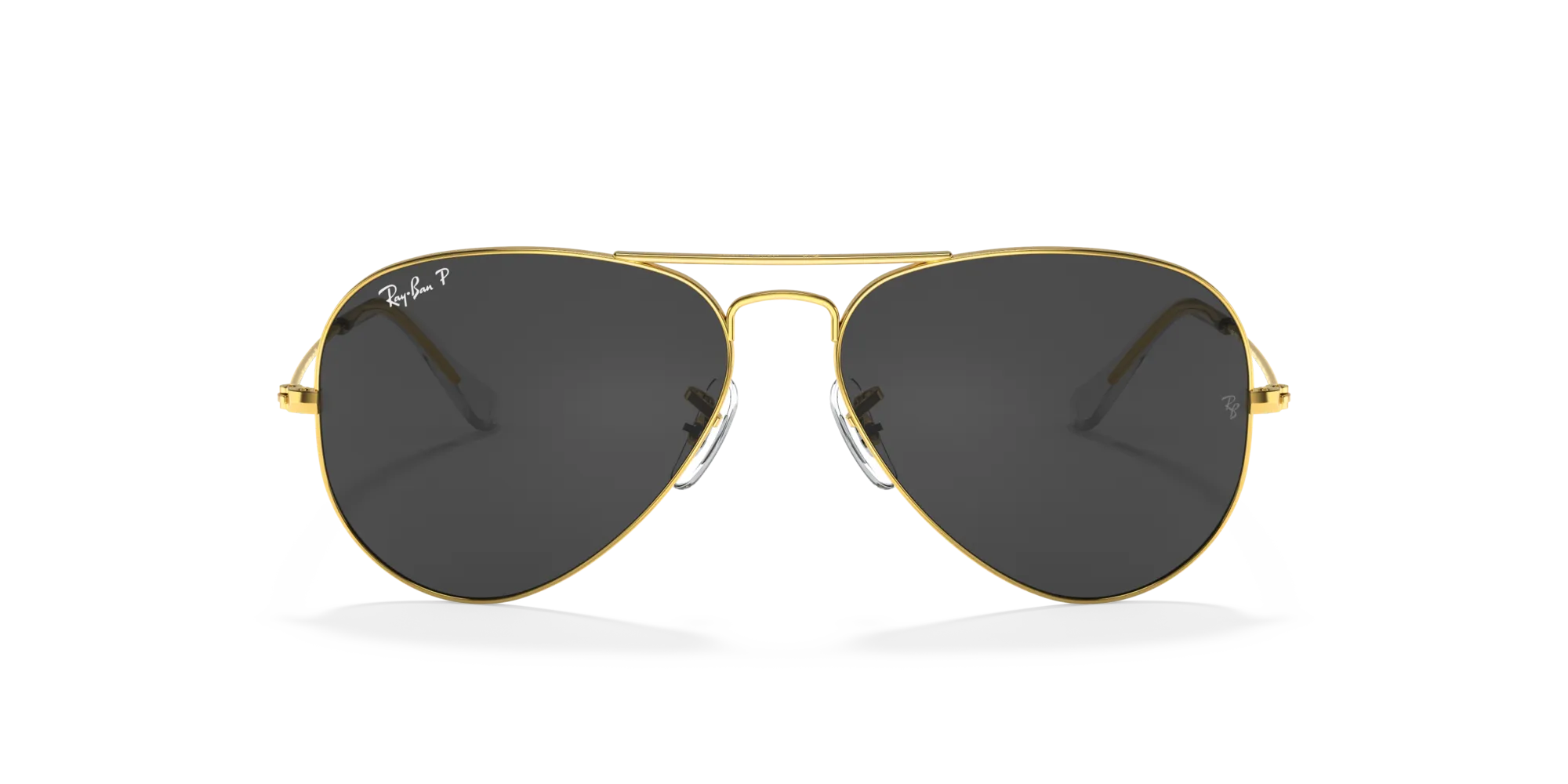 Ray - Ban RB3025 AVIATOR 919648 Occhiali da sole Metallo Oro Nero Pilot Polarizzata - immagine 3