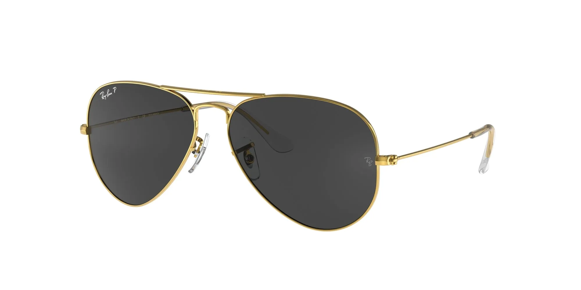 Ray - Ban RB3025 AVIATOR 919648 Occhiali da sole Metallo Oro Nero Pilot Polarizzata - immagine 1