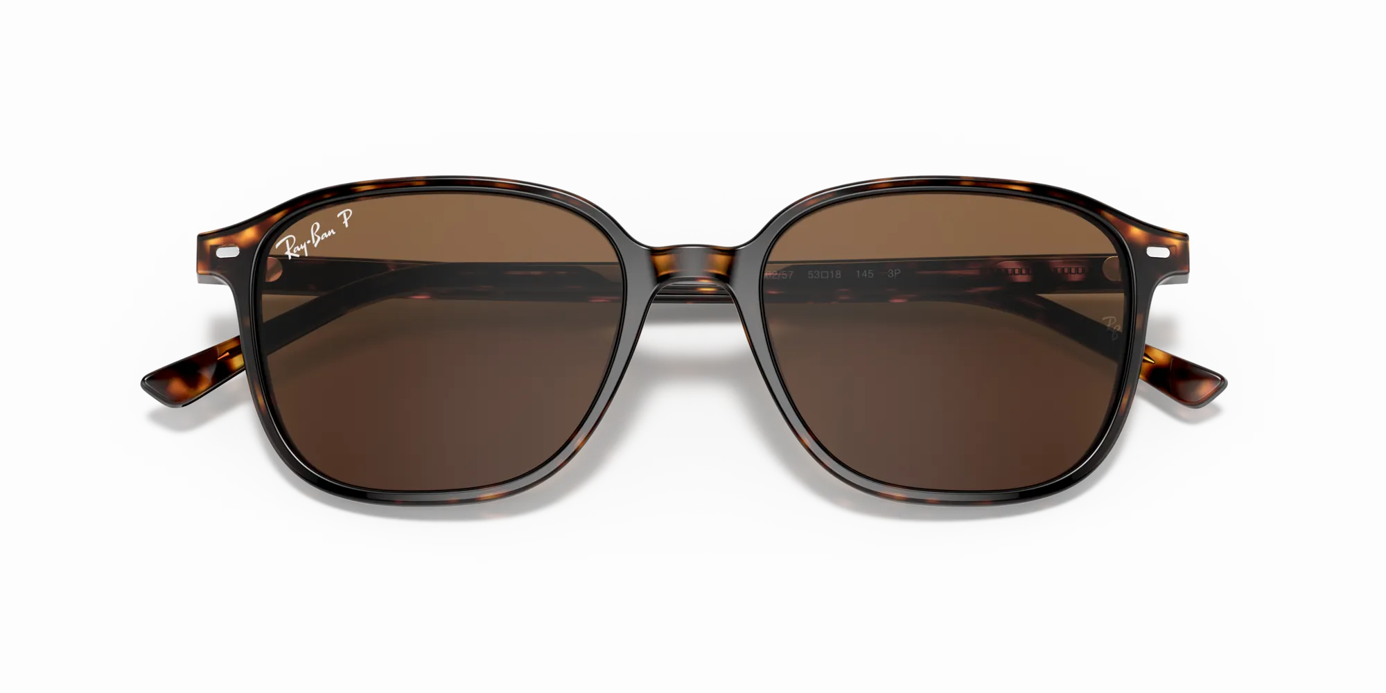 Ray - Ban RB2193 LEONARD 902/57 Occhiali da sole Acetato Tartaruga Marrone Squadrata Polarizzata - immagine 2