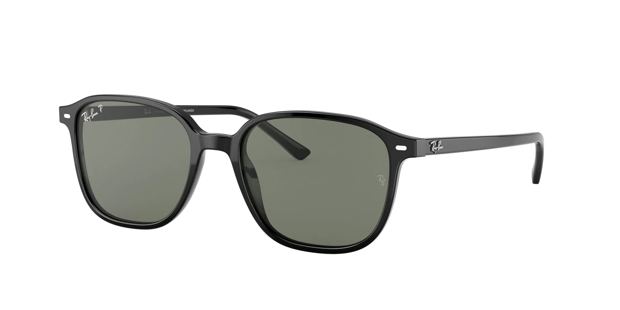 Ray - Ban RB2193 LEONARD 901/58 Occhiali da sole Plastica Havana Verde Squadrata Polarizzata - immagine 1