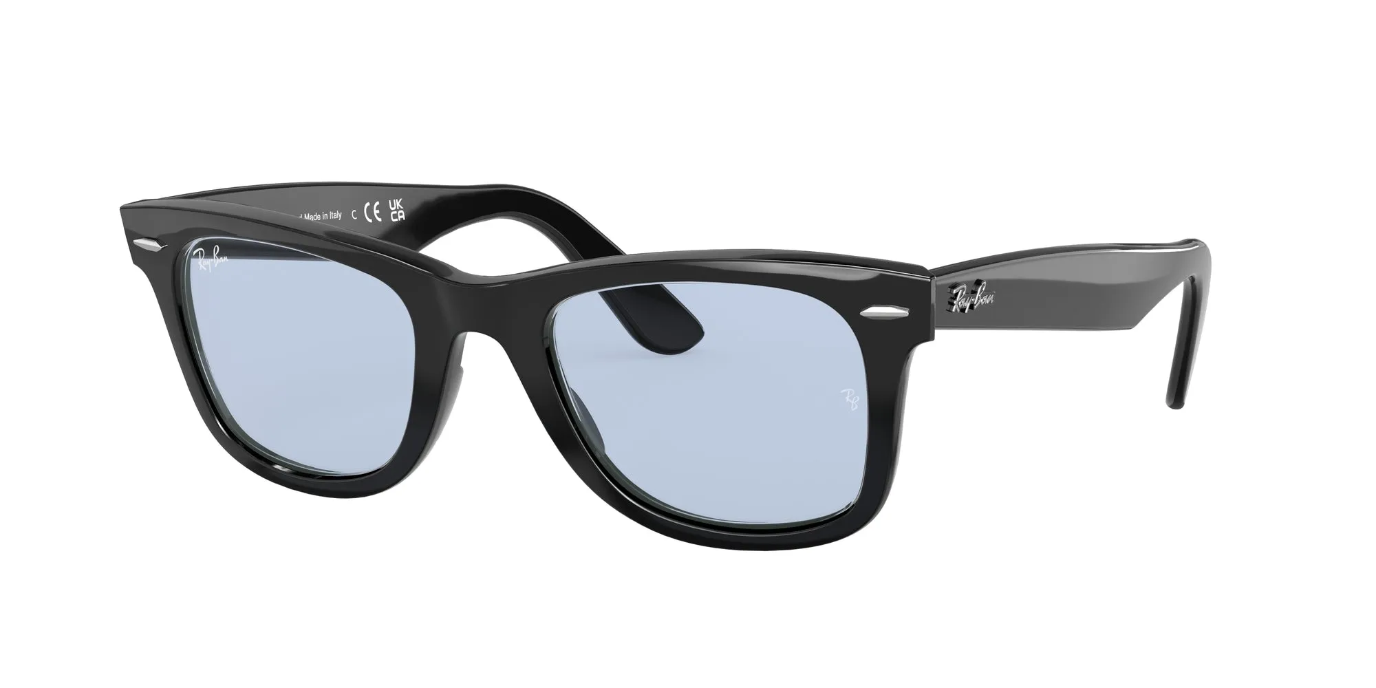 Ray - Ban RB2140F WAYFARER 901/64 Occhiali da sole Acetato Nero Blu Squadrata Normale - immagine 1