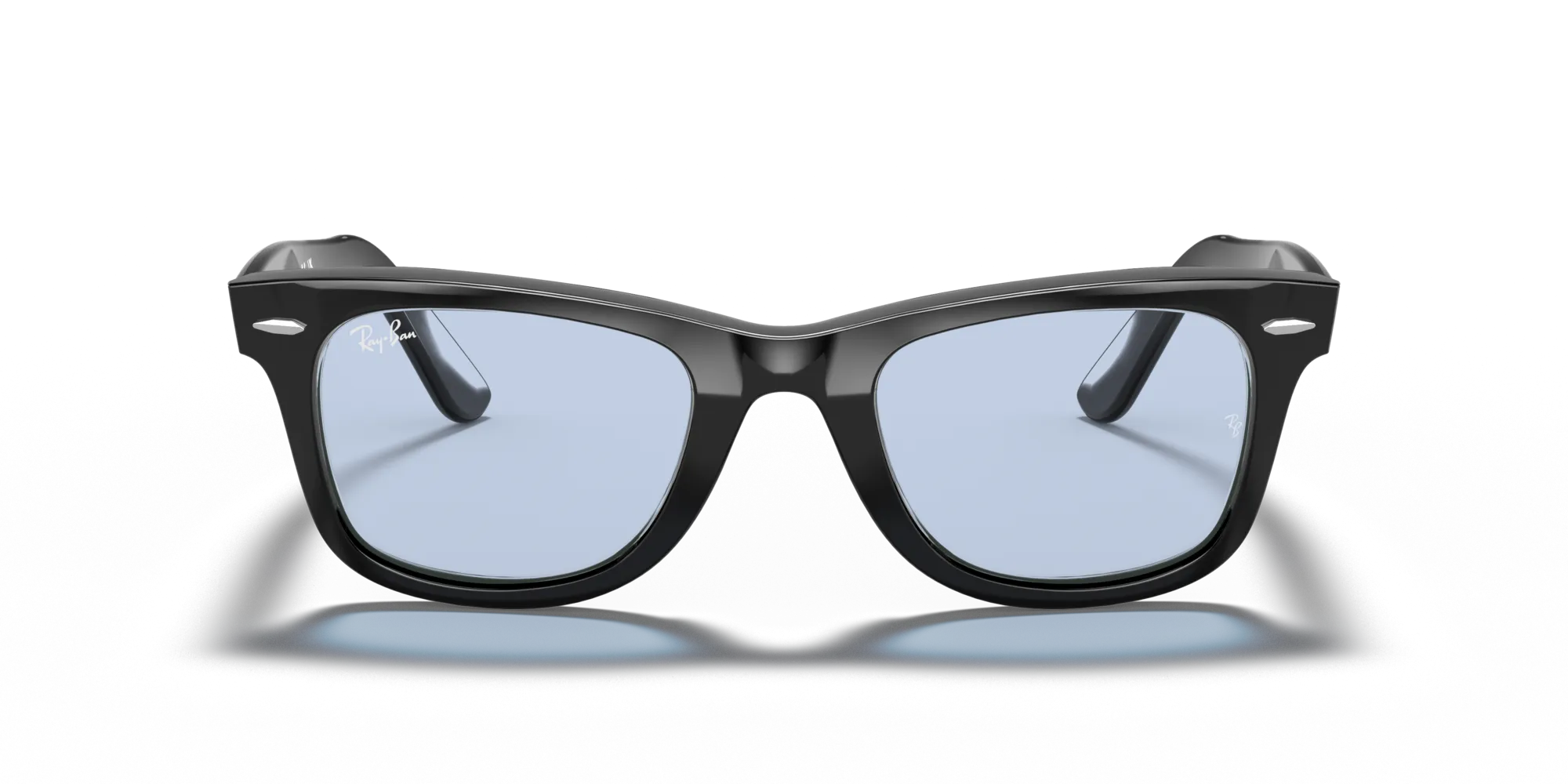 Ray - Ban RB2140F WAYFARER 901/64 Occhiali da sole Acetato Nero Blu Squadrata Normale - immagine 3