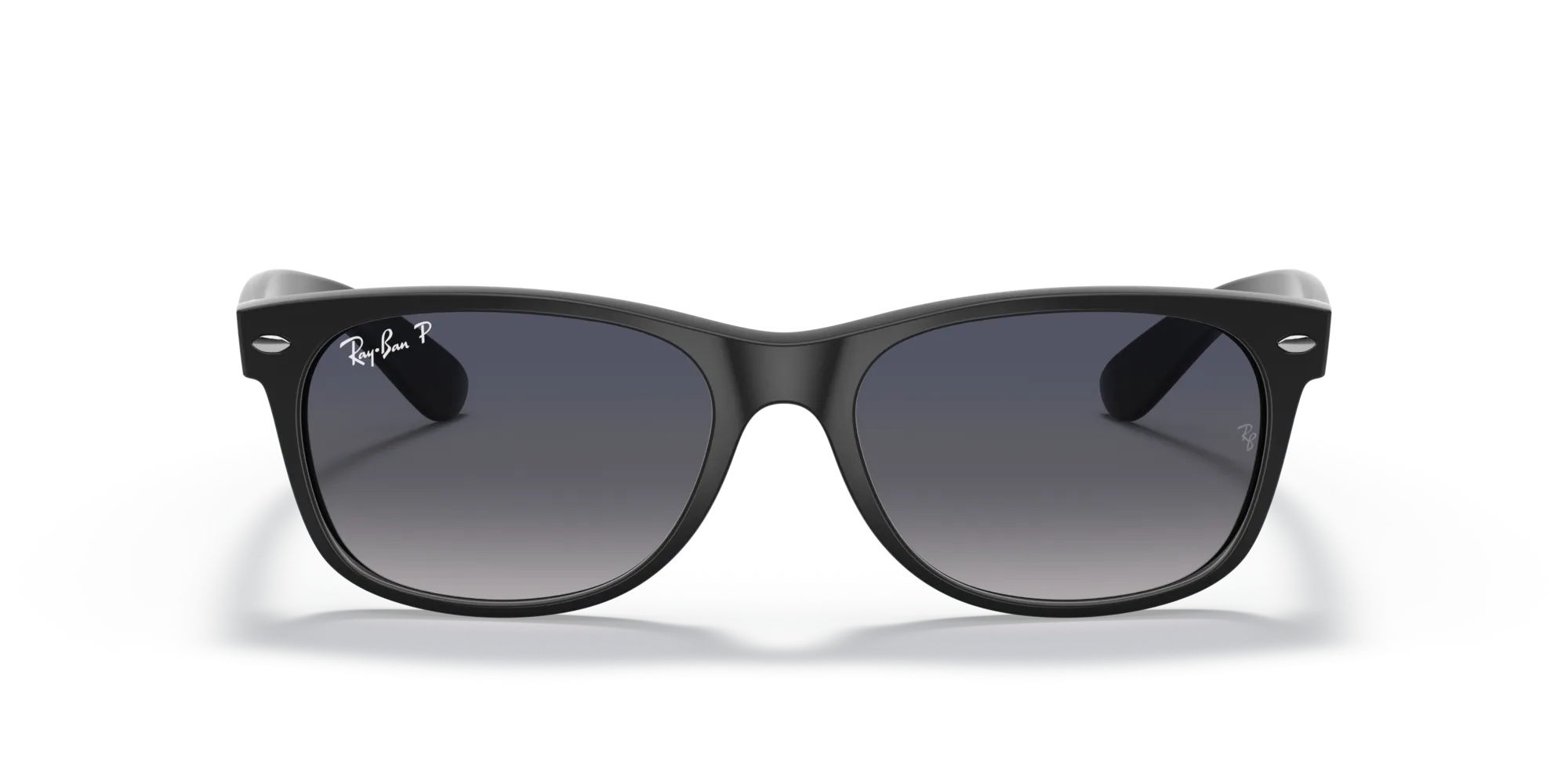 Ray - Ban RB2132F NEW WAYFARER LOW BRIDGE FIT 601S78 Occhiali da sole Nylon Nero Blu Squadrata Polarizzata Sfumato - immagine 3