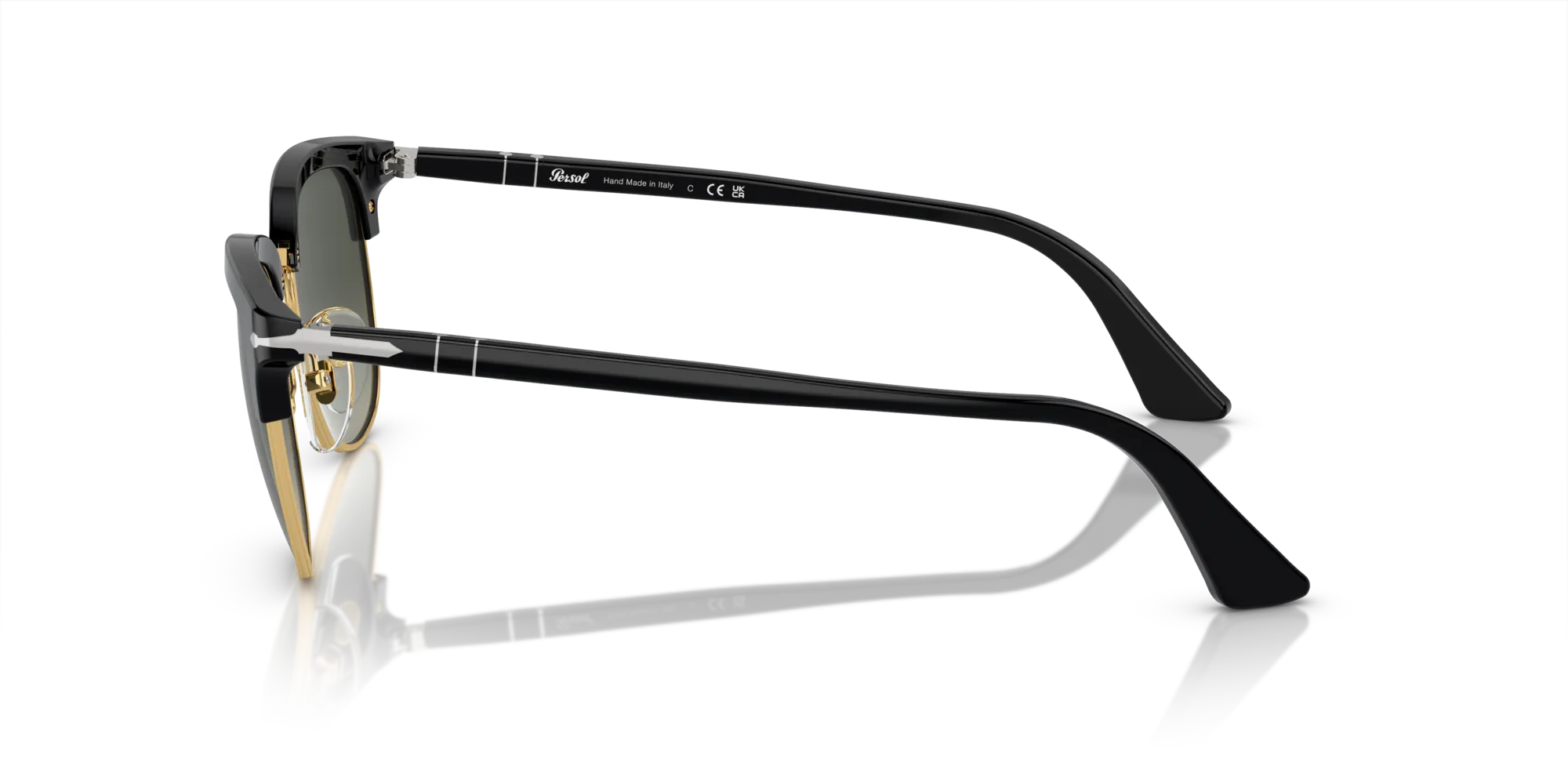 Persol PO3105S CELLOR 112871 Occhiali da sole Acetato Nero Grigio Pantos Normale Sfumato - immagine 4