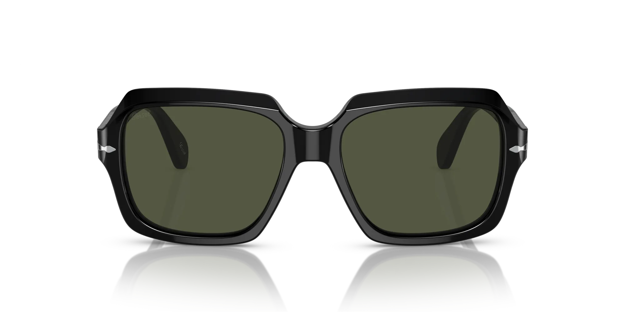 Persol PO0581S 95/31 Occhiali da sole Acetato Nero Verde Squadrata Normale - immagine 3