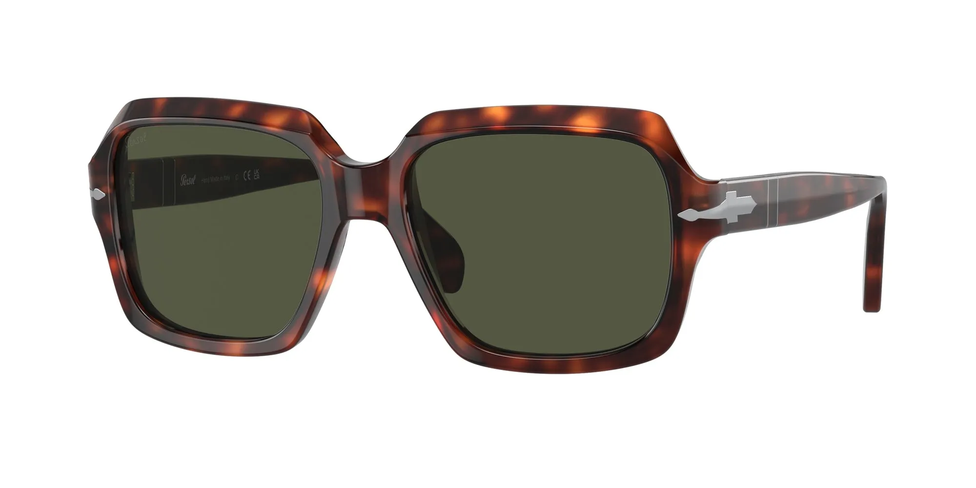 Persol PO0581S 24/31 Occhiali da sole Acetato Tartaruga Verde Squadrata Normale - immagine 1