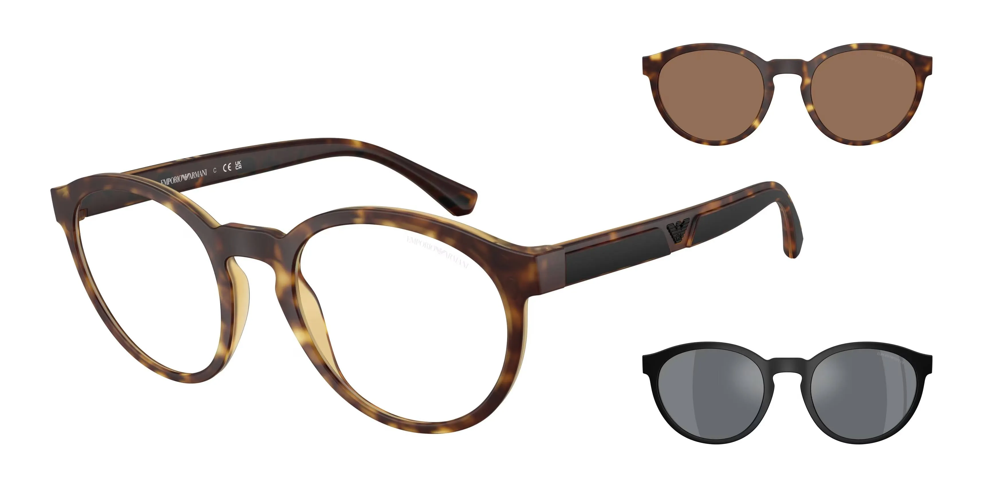 Emporio Armani EA4152 58021W Occhiali da sole Iniettato Tartaruga Trasparente Pantos Normale - immagine 1