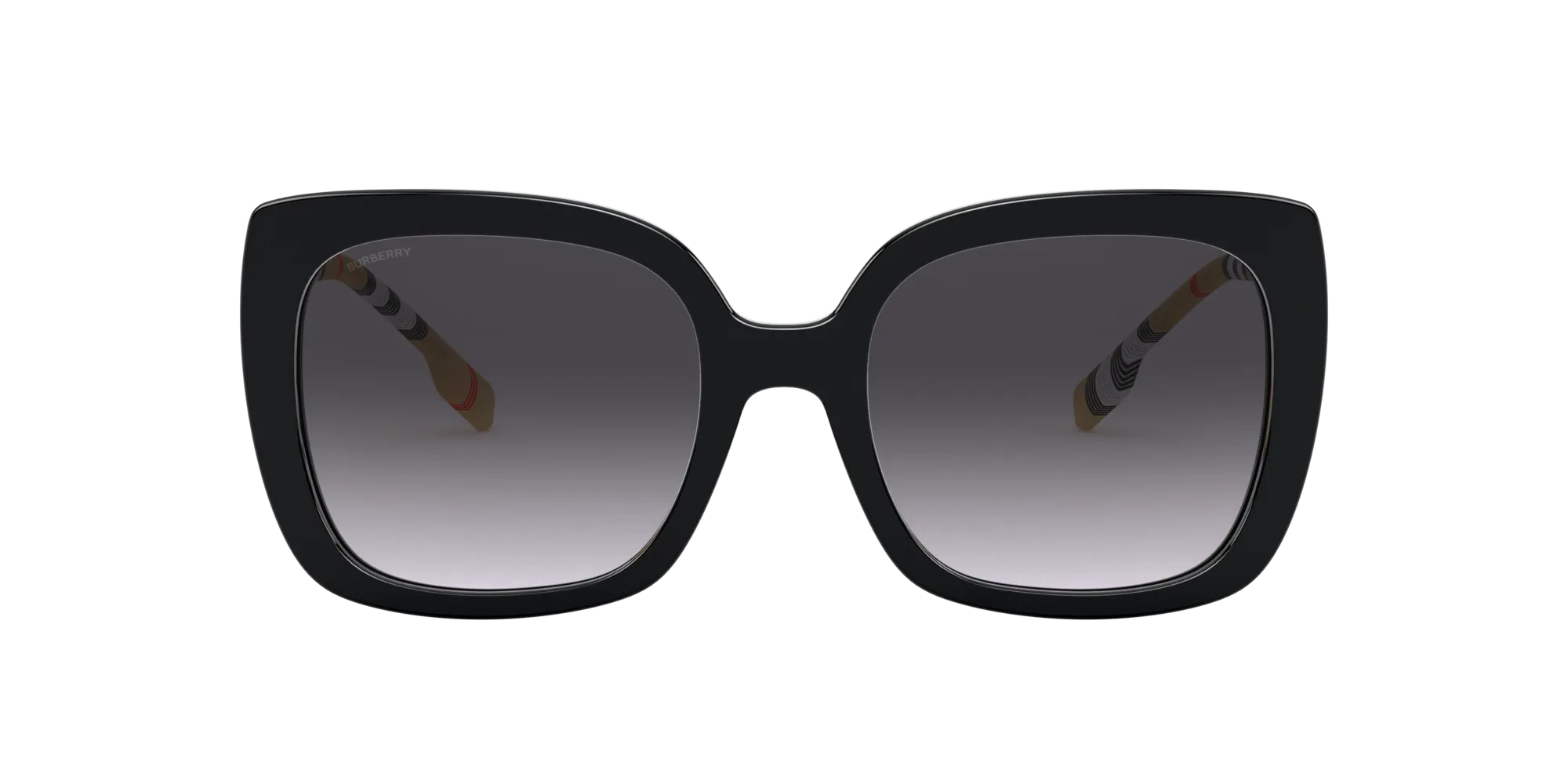 Burberry BE4323 CAROLL 38538G Occhiali da sole Acetato Nero Grigio Squadrata Normale Sfumato - immagine 2