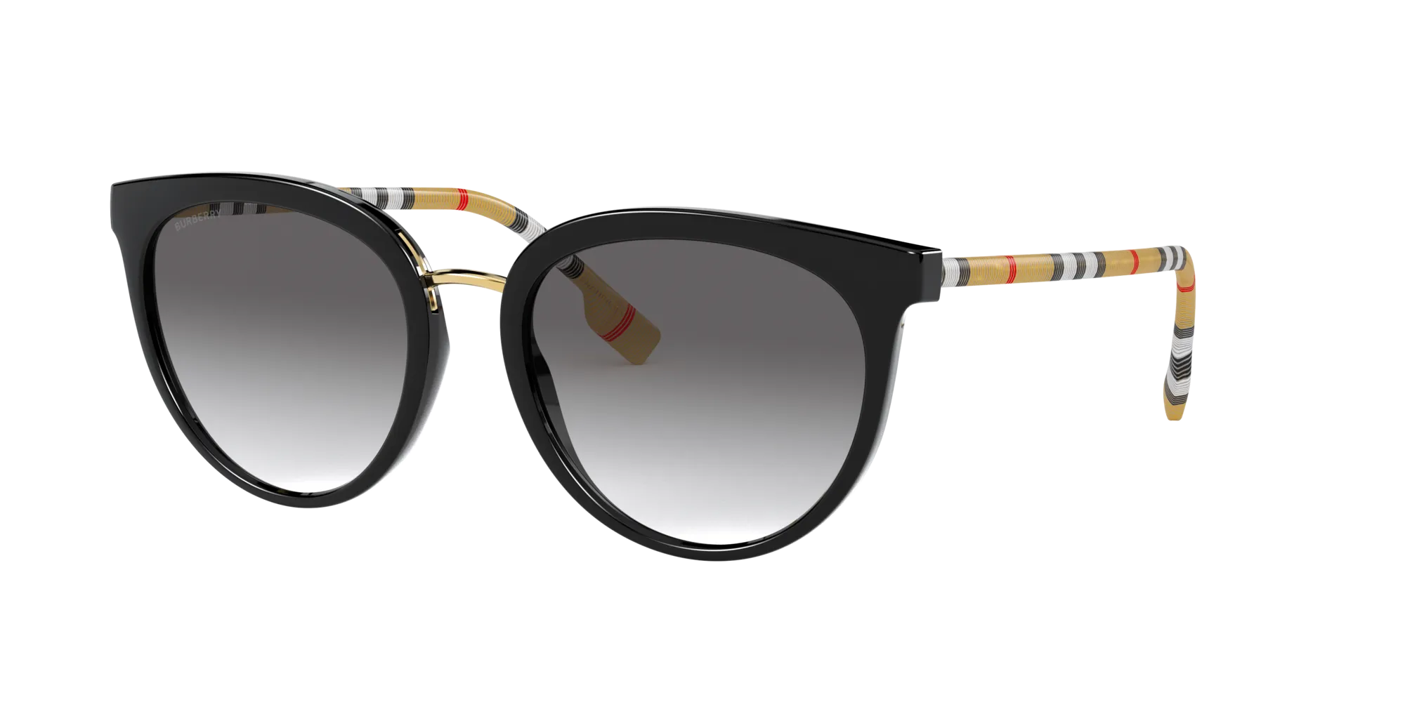 Burberry BE4316 WILLOW 385311 Occhiali da sole Nylon Nero Grigio Pantos Normale Sfumato - immagine 1