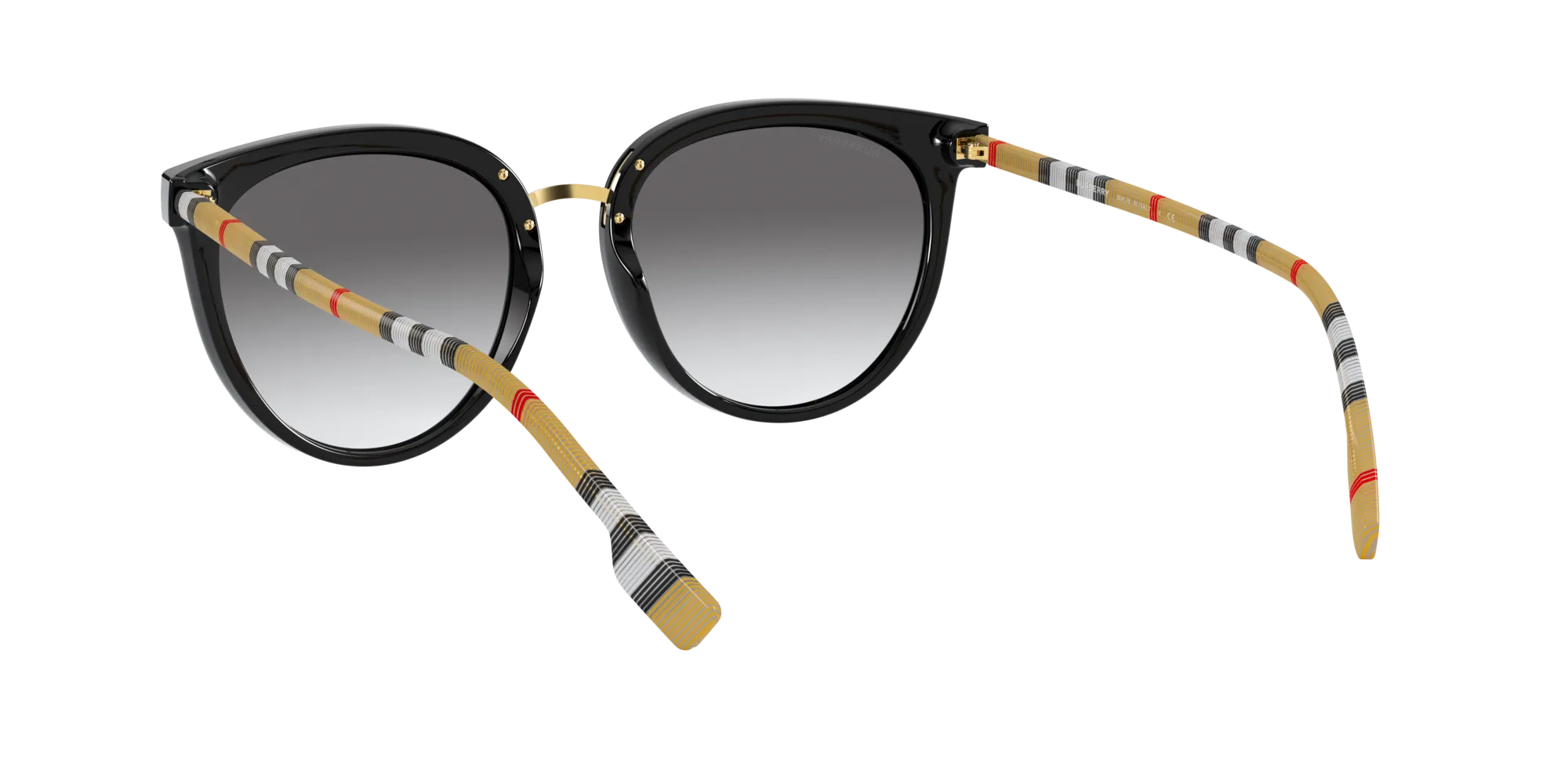 Burberry BE4316 WILLOW 385311 Occhiali da sole Nylon Nero Grigio Pantos Normale Sfumato - immagine 4