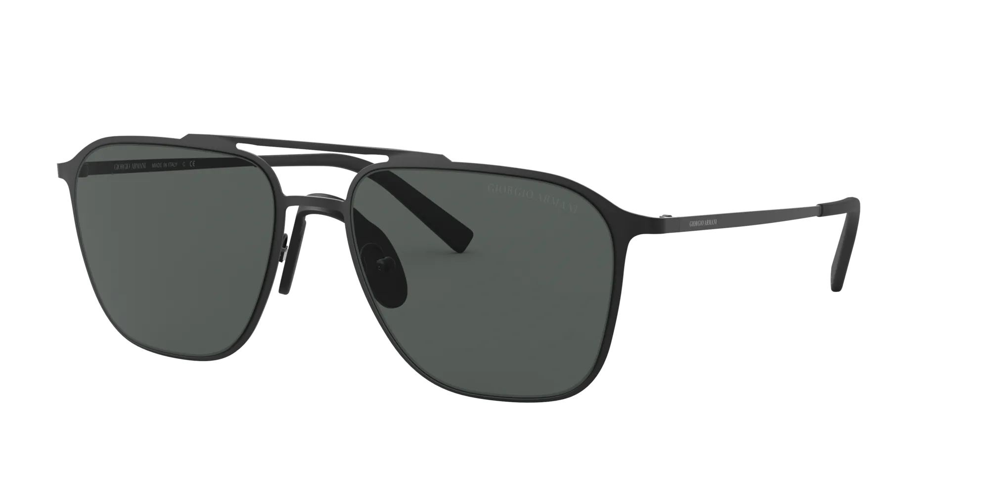 Giorgio Armani AR6110 300187 Occhiali da sole Acciaio Nero Grigio Squadrata Normale - immagine 1