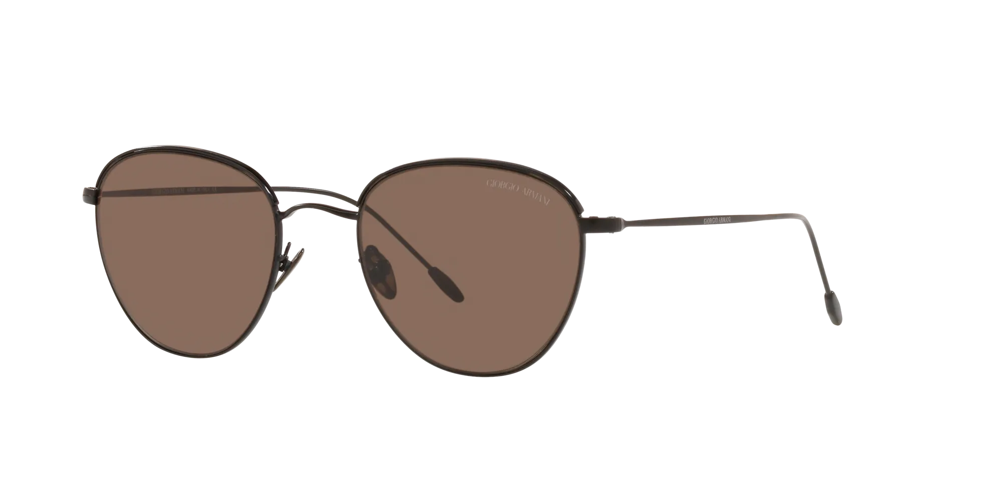 Giorgio Armani AR6048 300173 Occhiali da sole Acciaio Nero Marrone Squadrata Normale - immagine 1