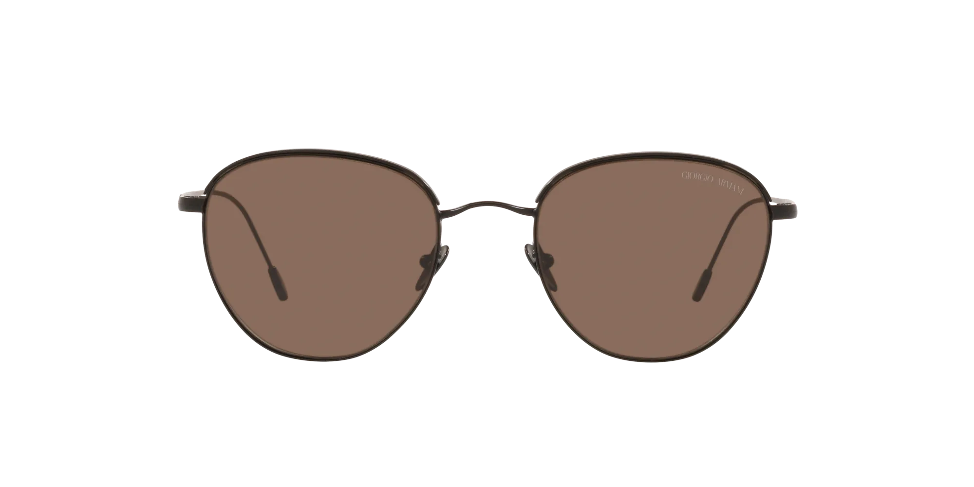Giorgio Armani AR6048 300173 Occhiali da sole Acciaio Nero Marrone Squadrata Normale - immagine 2