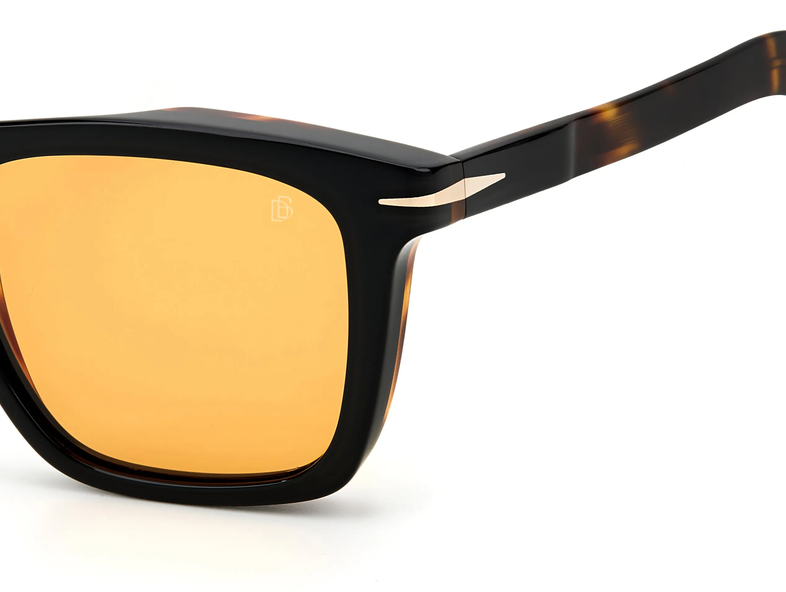 DAVID BECKHAM DB 7000/S WR7/W7 Occhiali da sole Acetato Nero Arancione Squadrata Normale - immagine 3