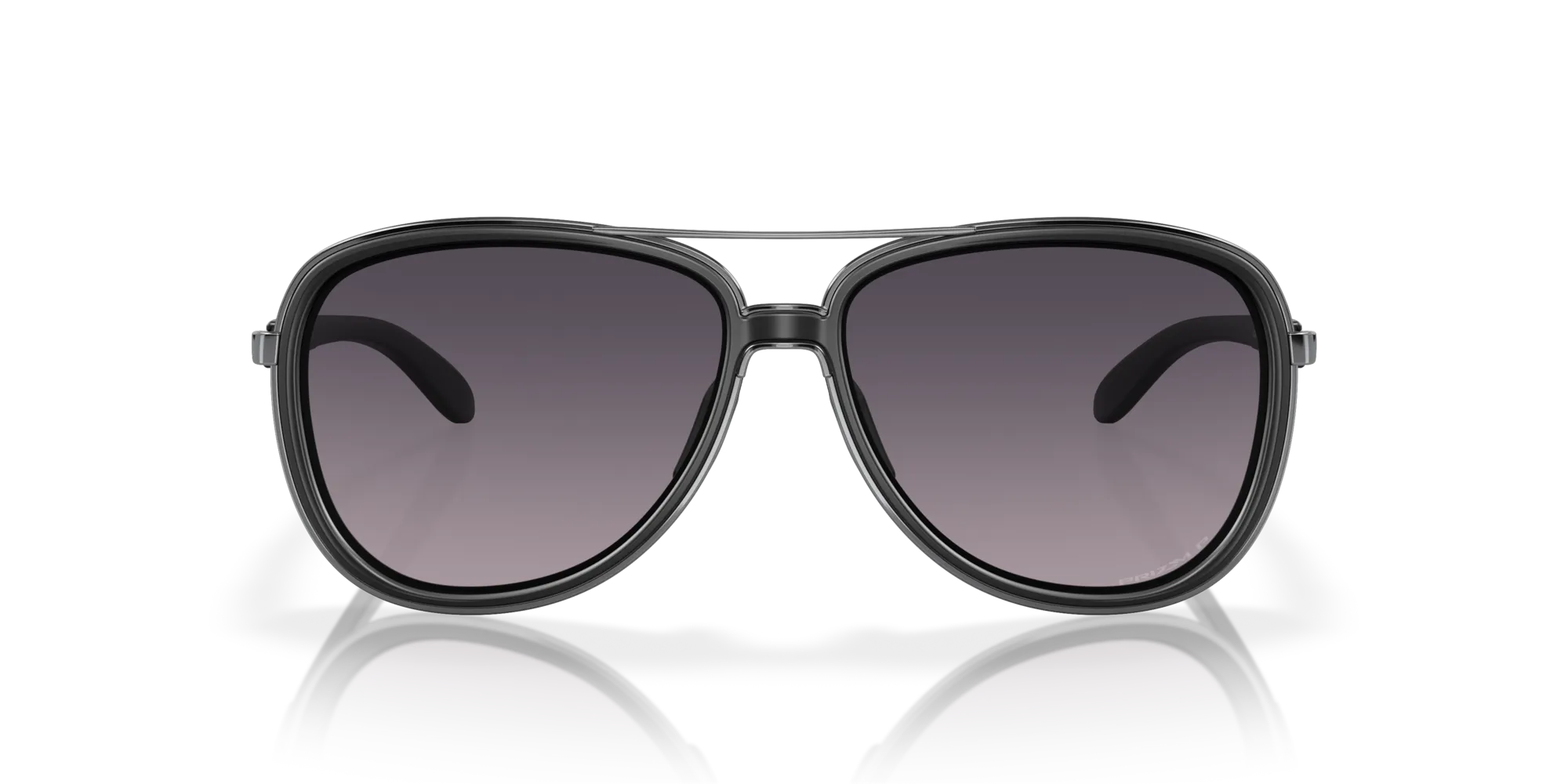 Oakley OO4129 SPLIT TIME 412917 Occhiali da sole Metallo Nero Grigio Rotonda Normale Sfumato - immagine 3