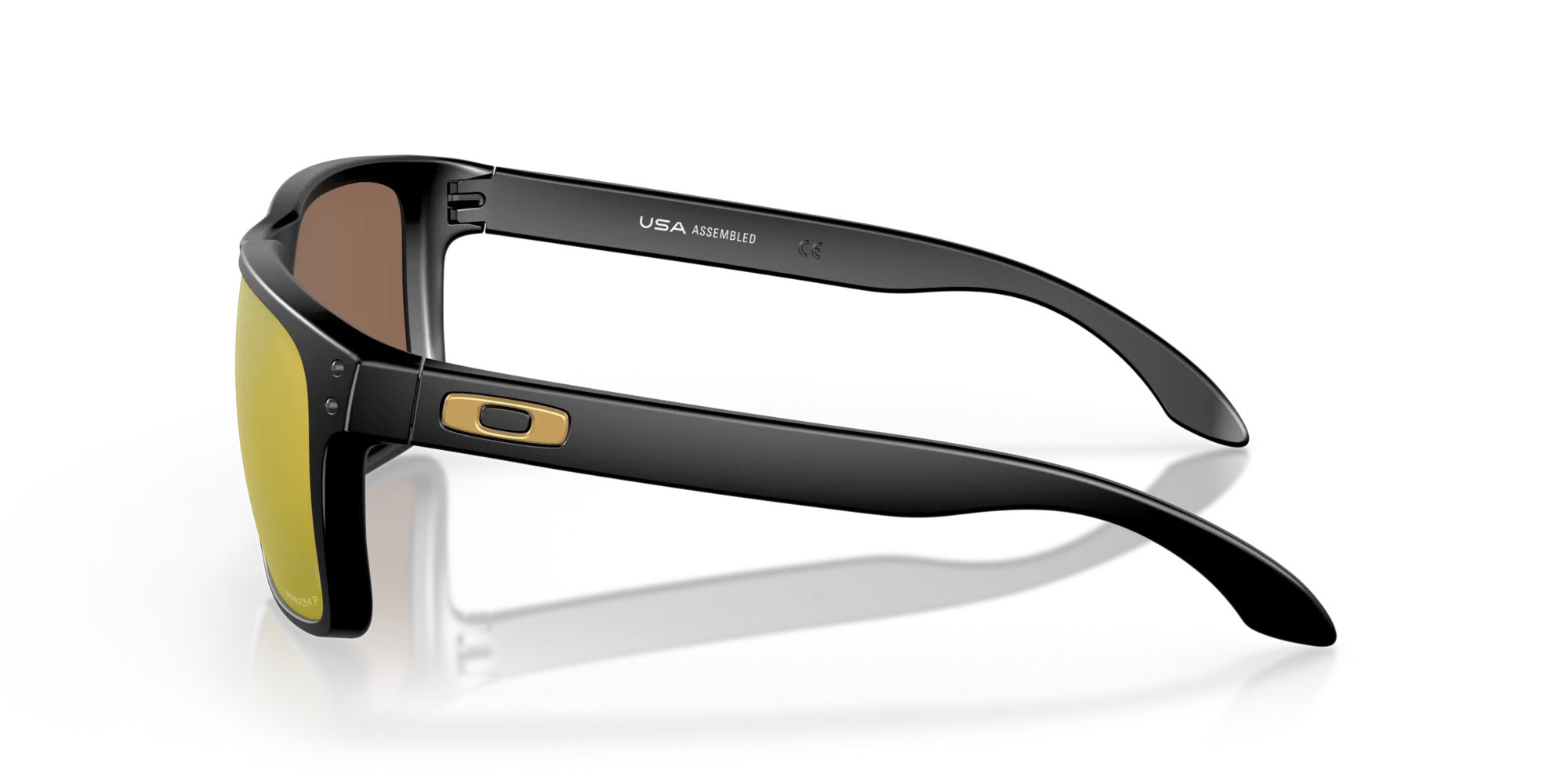 Oakley OO9417 HOLBROOK XL 941723 Occhiali da sole O_Matter Nero Oro Squadrata Polarizzata Prizm - immagine 4