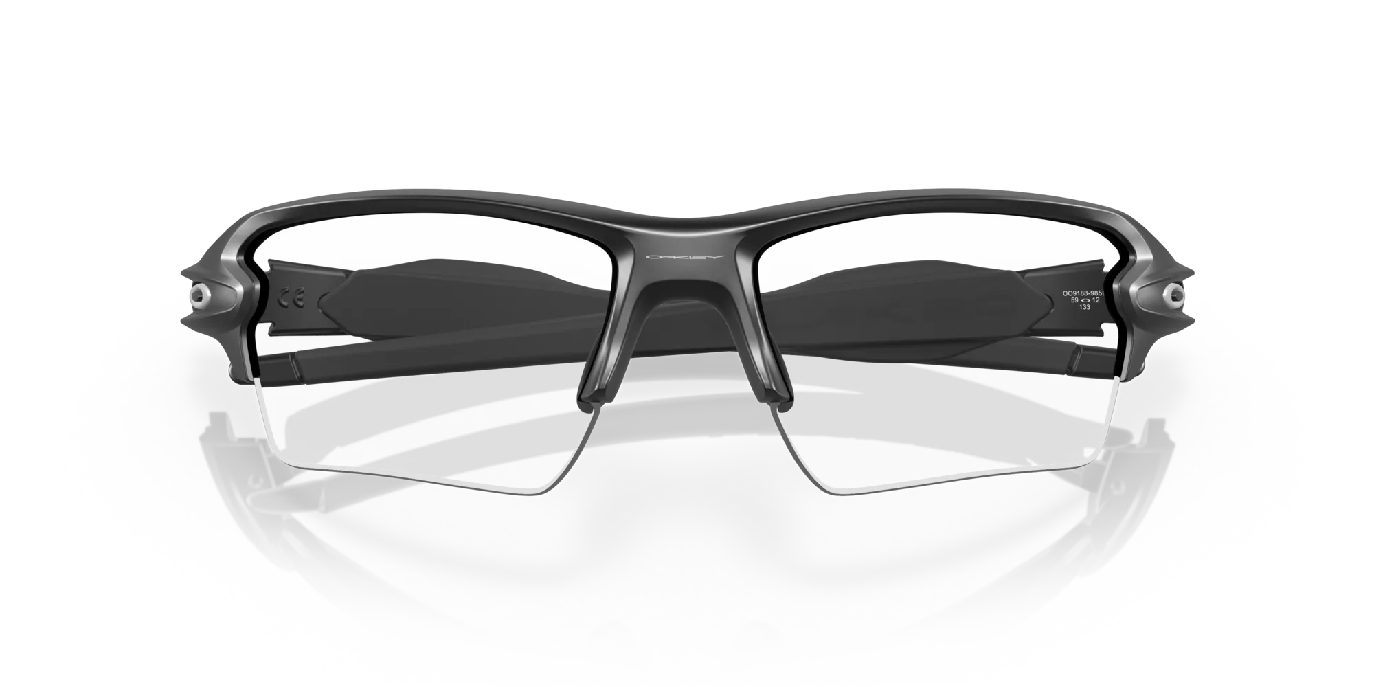Oakley OO9188 FLAK 2.0 XL 918898 Occhiali da sole O_Matter Nero Trasparente Squadrata Normale Chiara - immagine 2