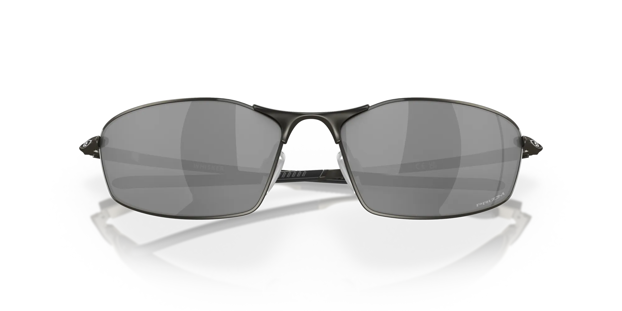 Oakley OO4141 WHISKER 414101 Occhiali da sole Metallo Nero Grigio Rotonda Normale Prizm - immagine 2