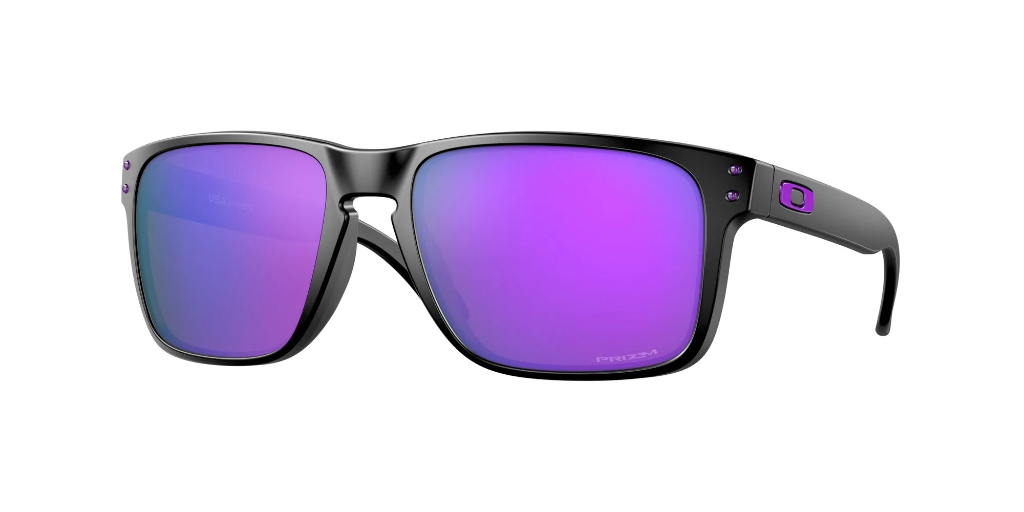 Oakley OO9417 HOLBROOK XL 941720 Occhiali da sole O_Matter Nero Viola Squadrata Normale Prizm - immagine 1